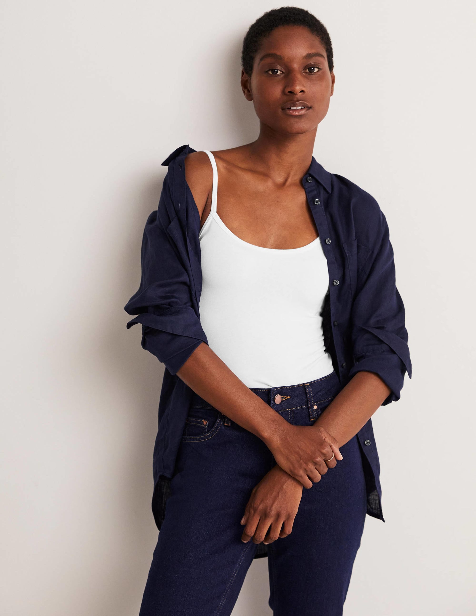 Plain Cami Top-White - Image 8
