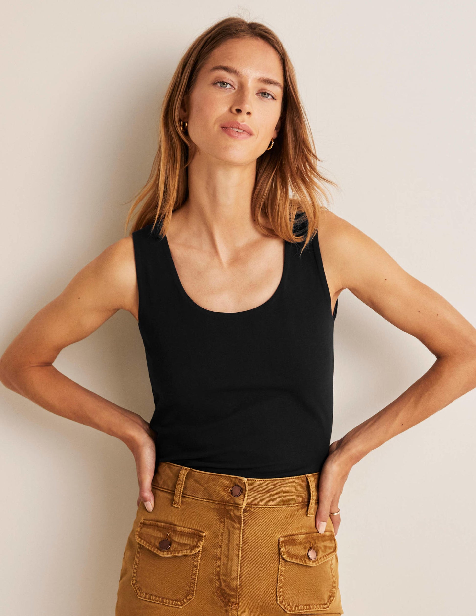 Double Layer Front Vest-Black-1