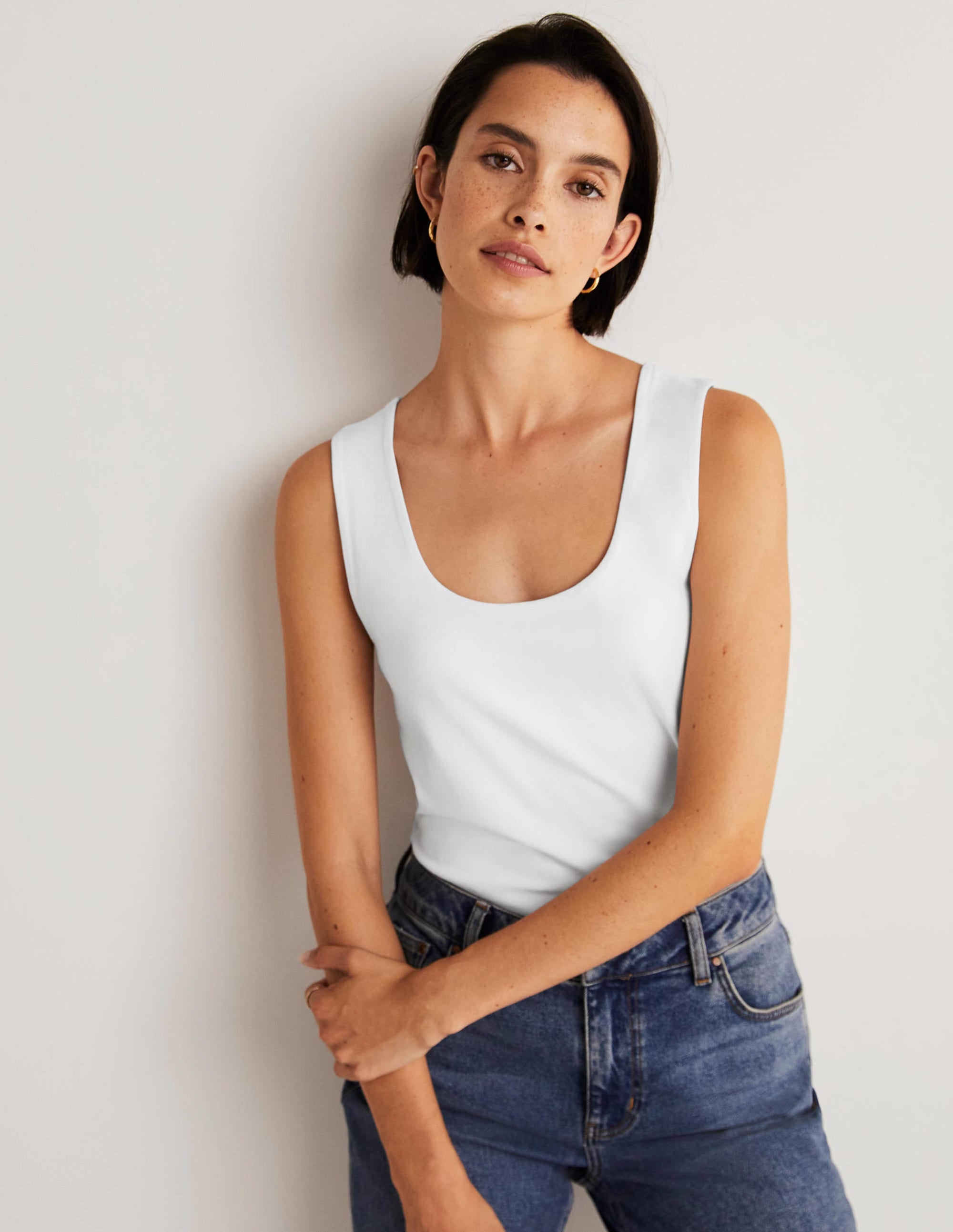 Double Layer Front Vest-White - Image 1