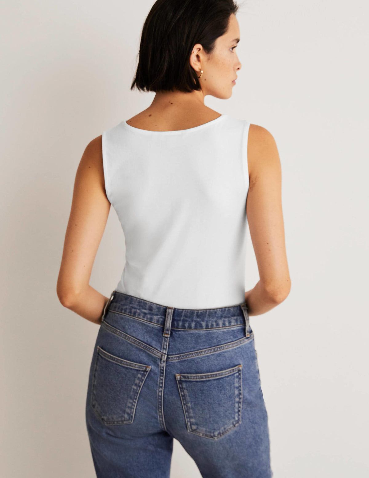 Double Layer Front Vest-White-3