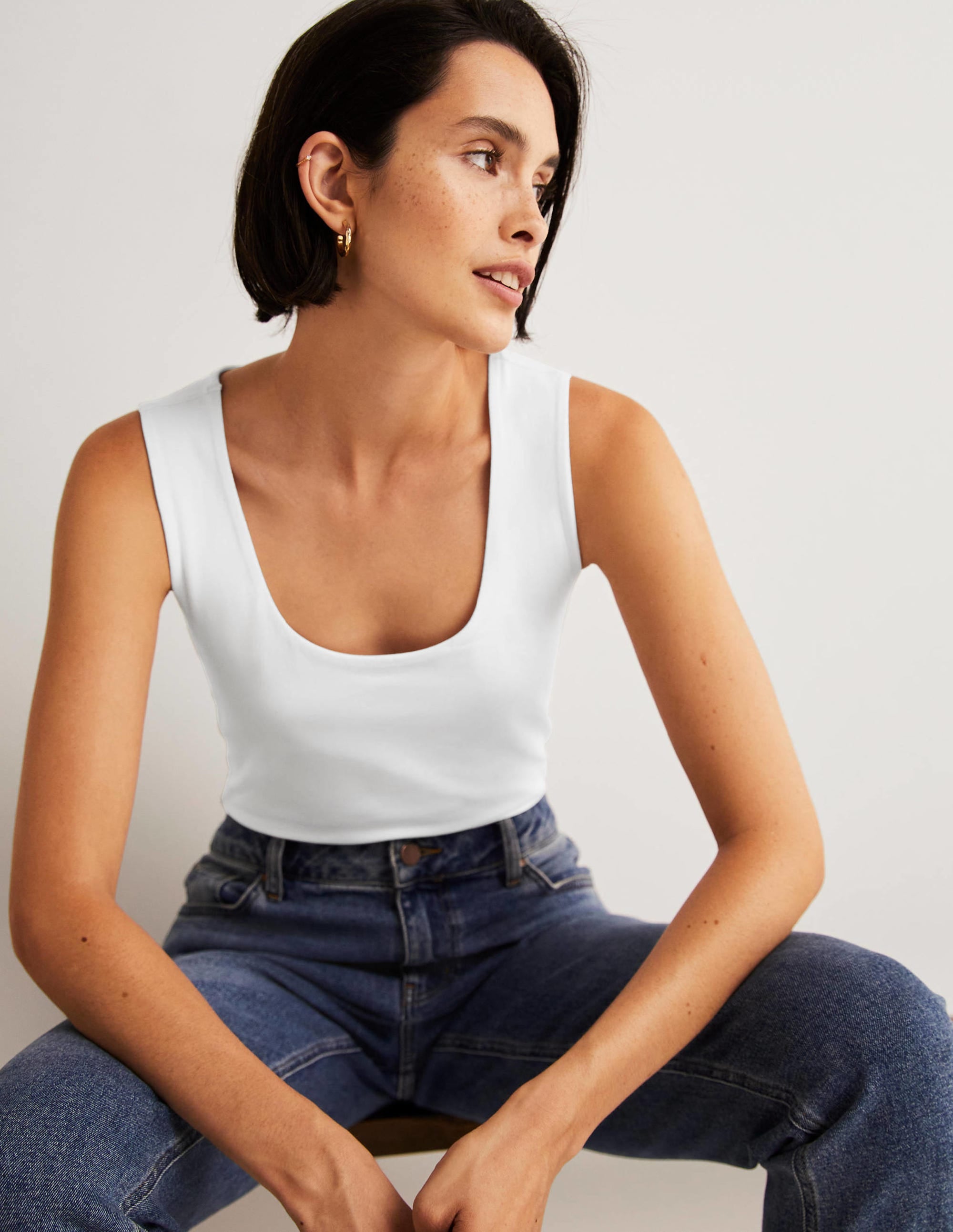 Double Layer Front Vest-White - Image 5