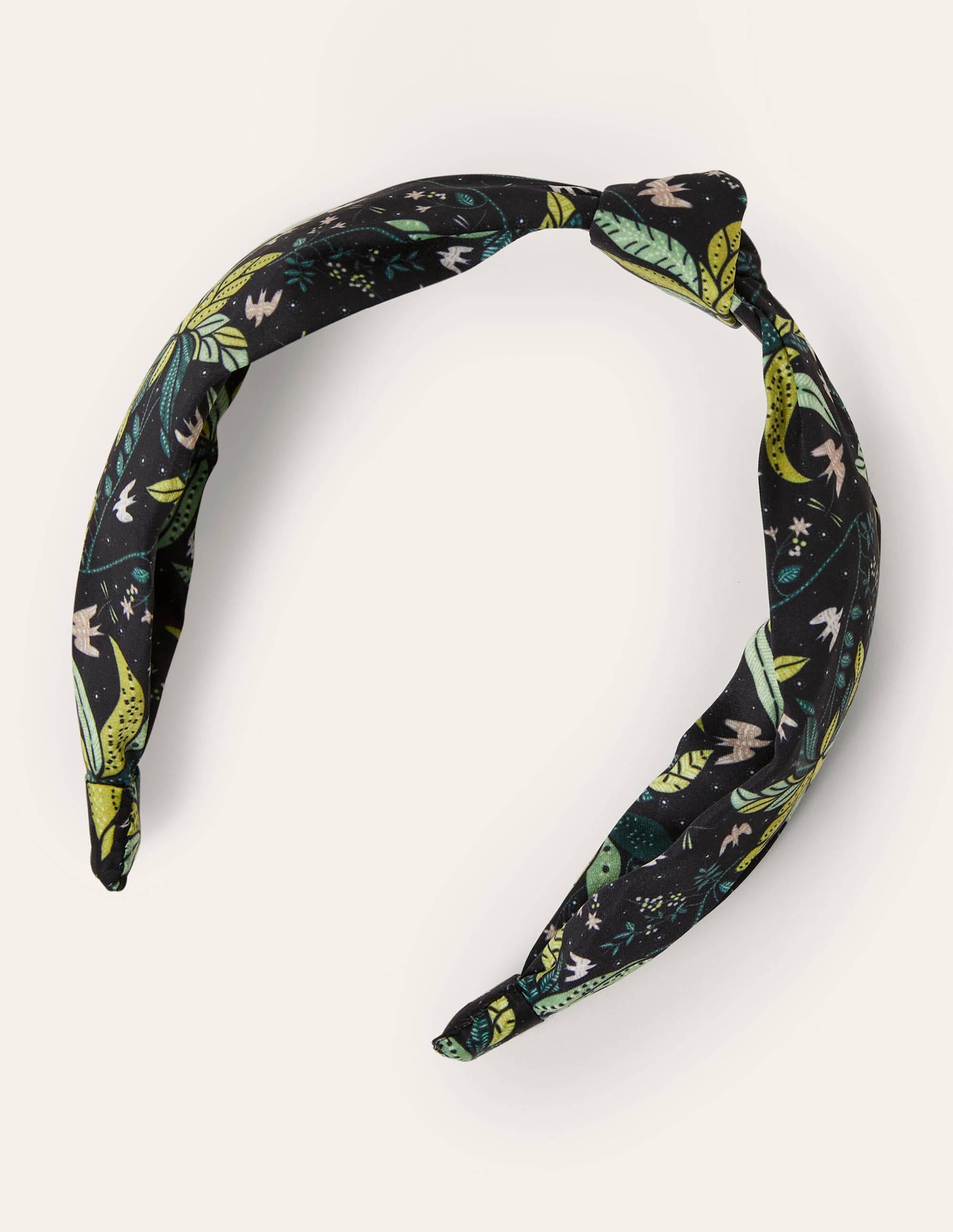 Knotted Headband-Black, Oriental Cascade - Image 1