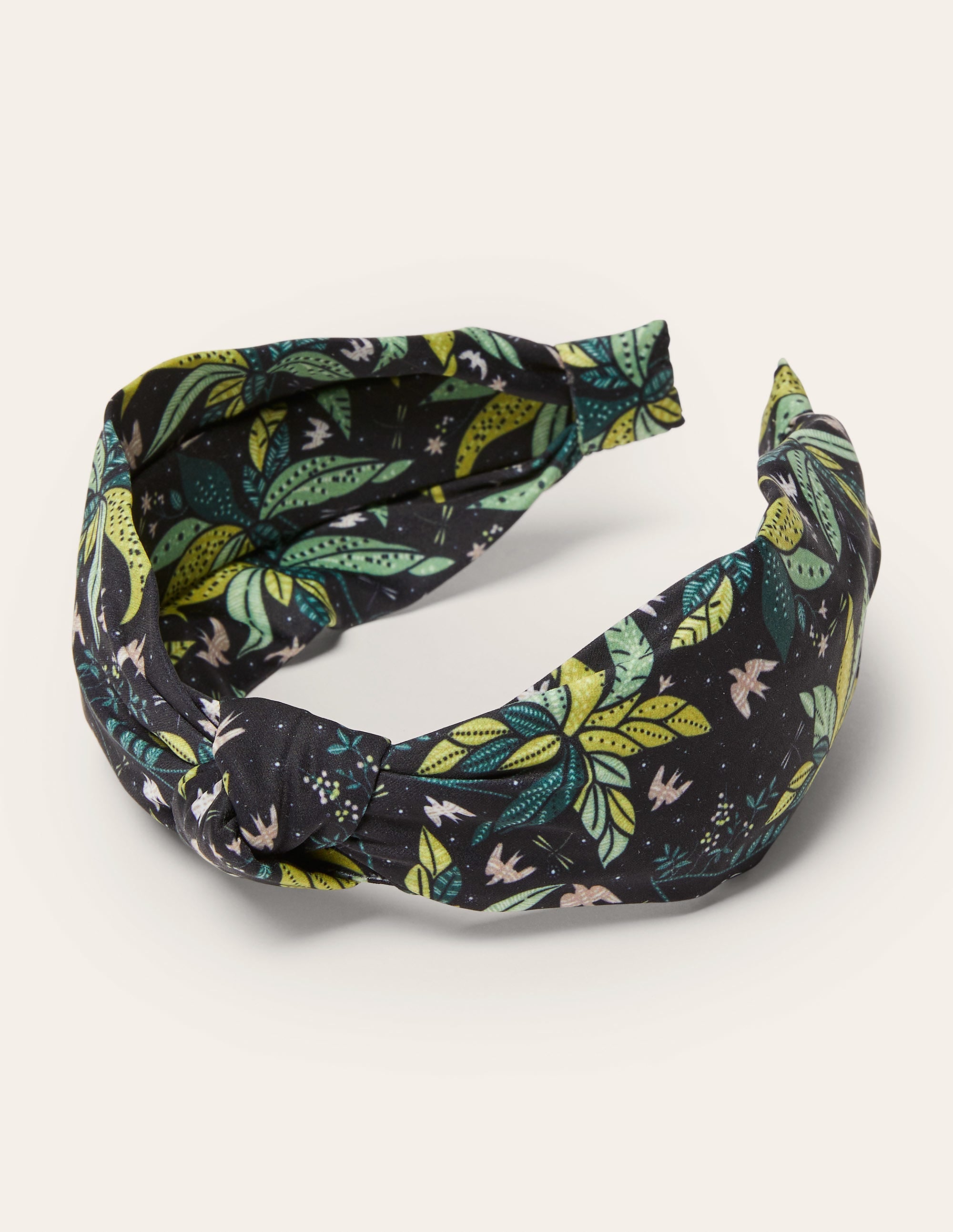 Knotted Headband-Black, Oriental Cascade - Image 2