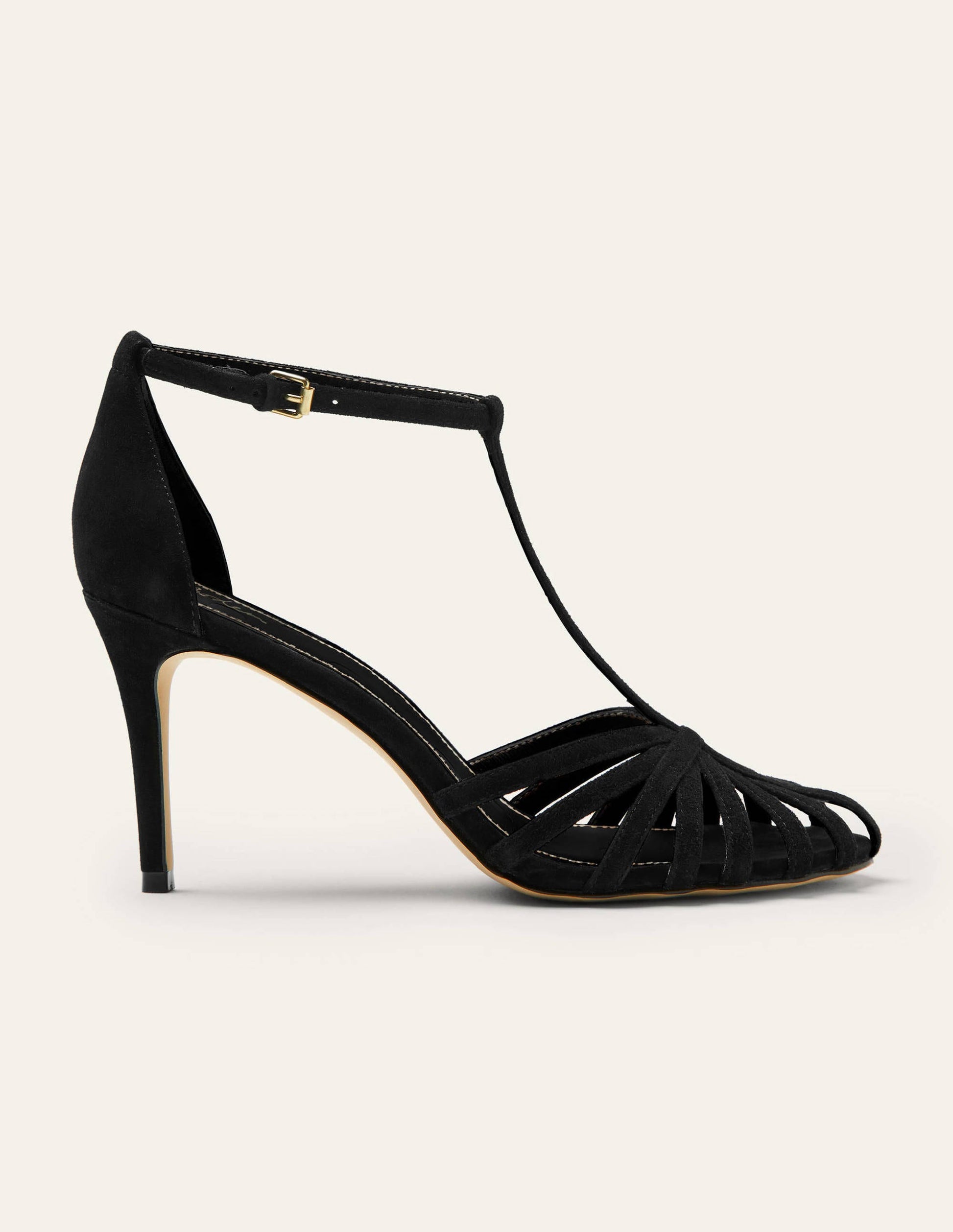 Tess Cage Heel Sandals-Black-2