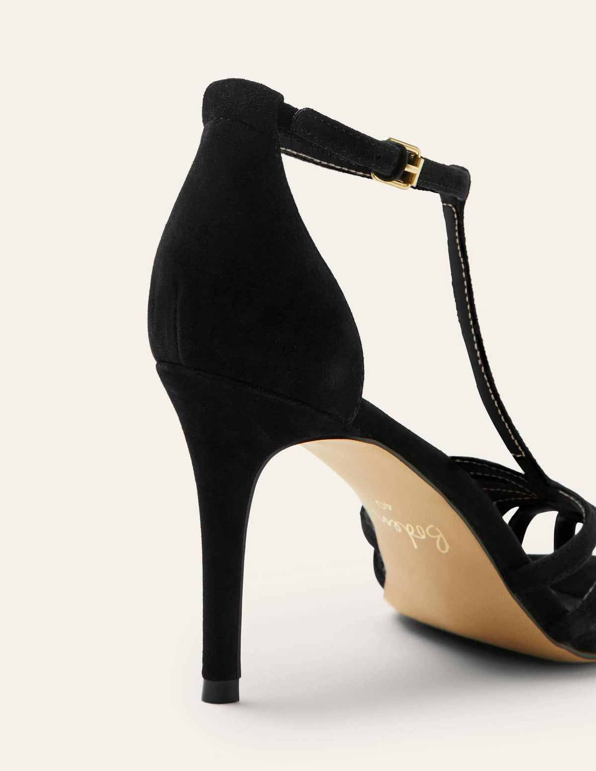 Tess Cage Heel Sandals-Black - Image 3