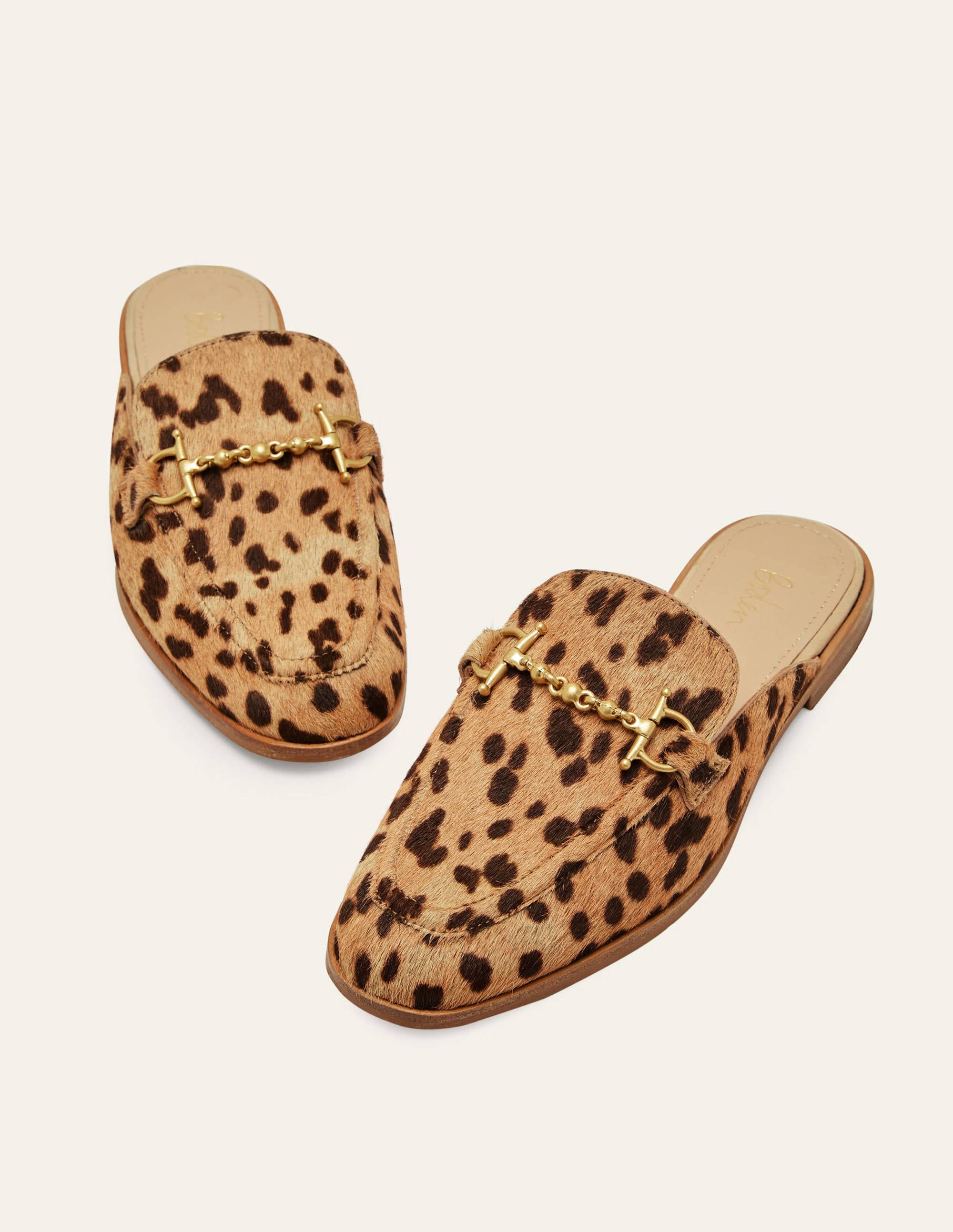 Snaffle Detail Backless Loafer-Leopard - Image 1