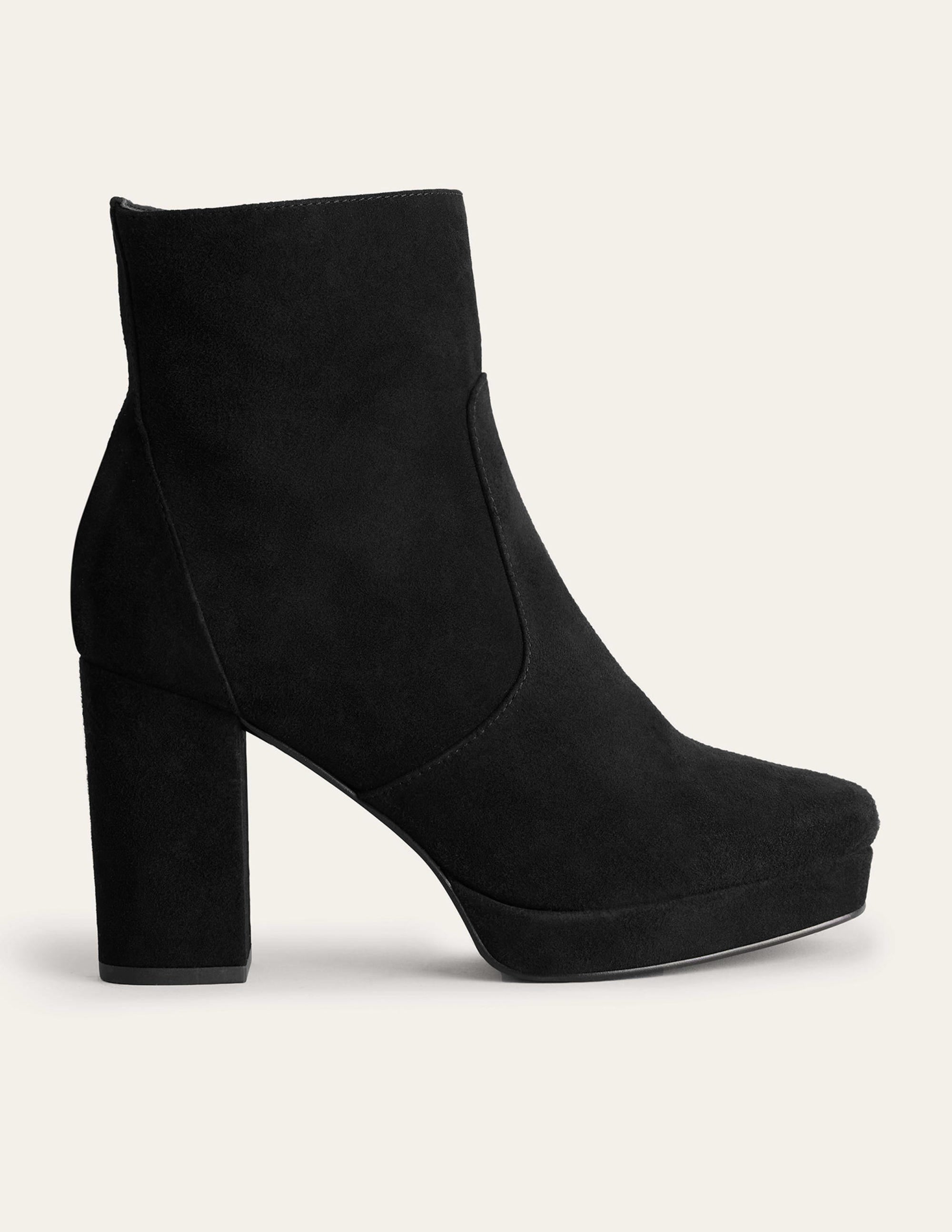Platform Ankle Boot-Black - Image 1