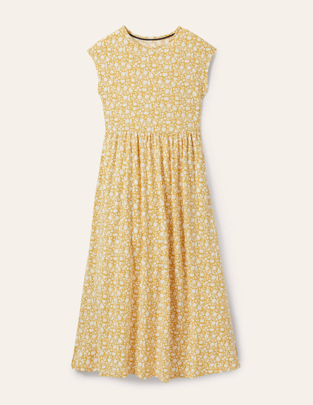 Easy T-Shirt Midi Dress-Butter Botanic Silhouette - Image 6