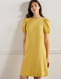 Seam Detail Jersey Shift Dress-Butter