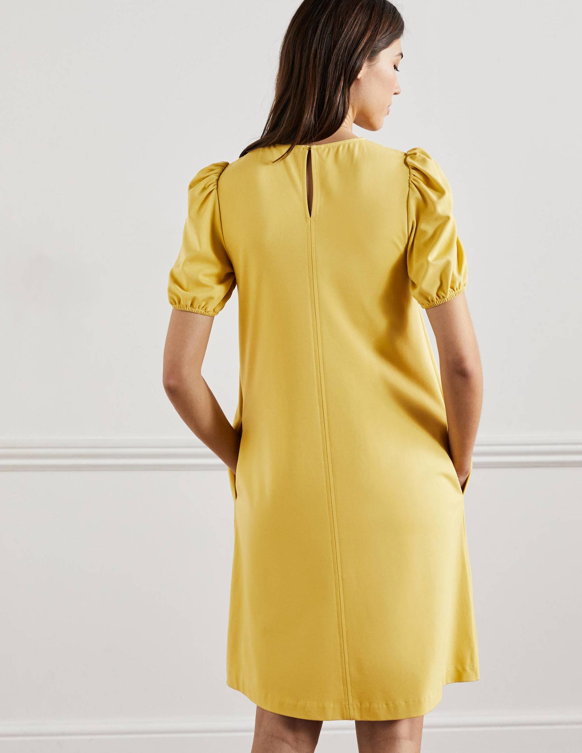 Seam Detail Jersey Shift Dress-Butter-3