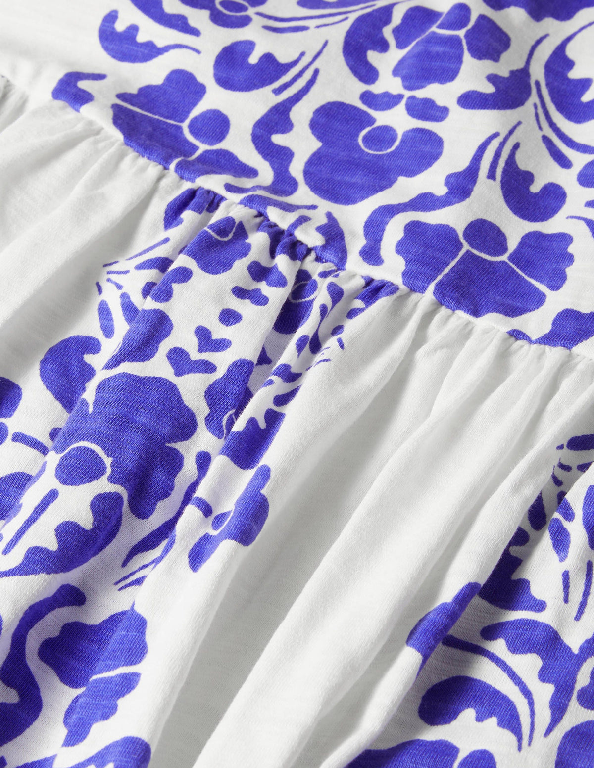Easy Notch Neck Jersey Dress-Bluebell, Passion Bloom - Image 6