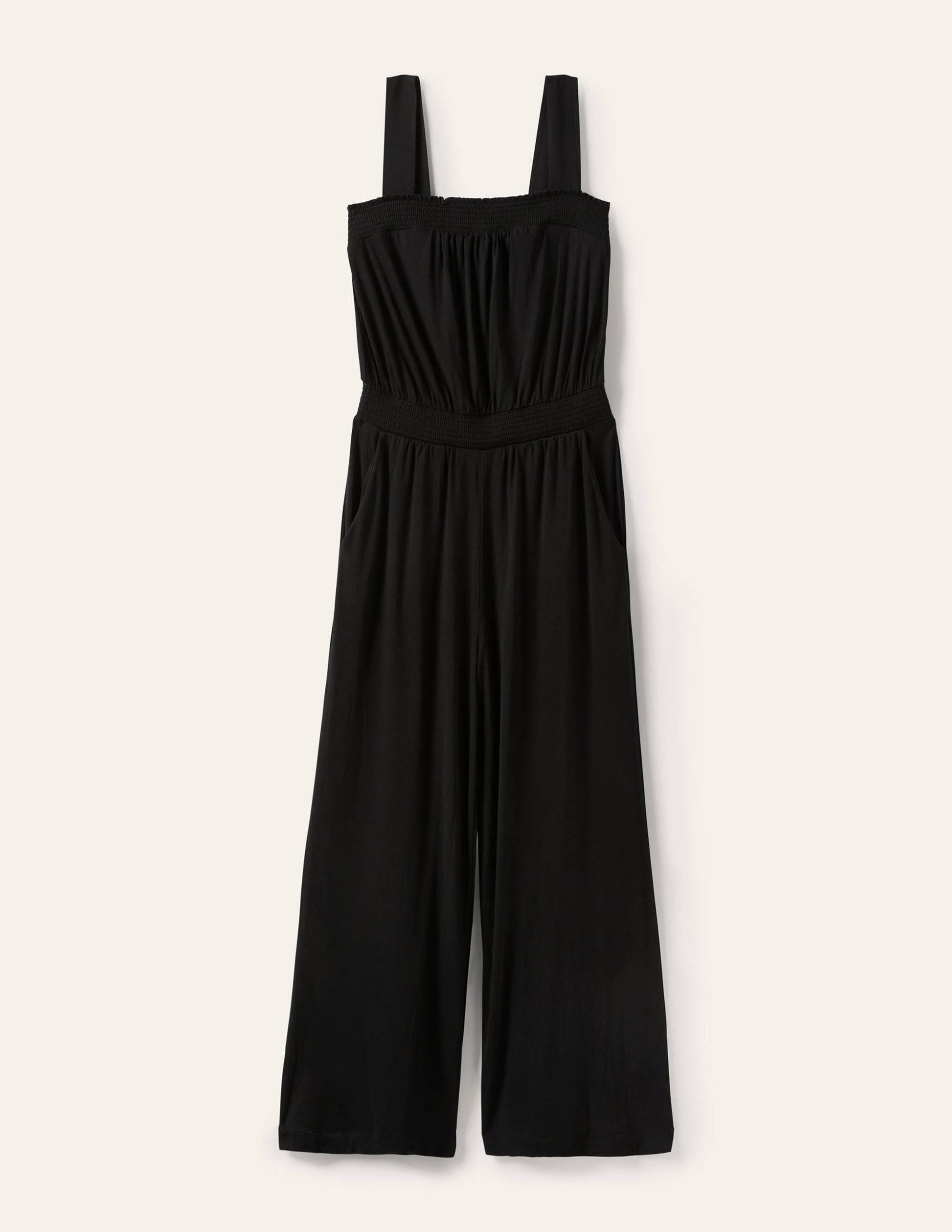 Strappy Jersey Jumpsuit-Black-5