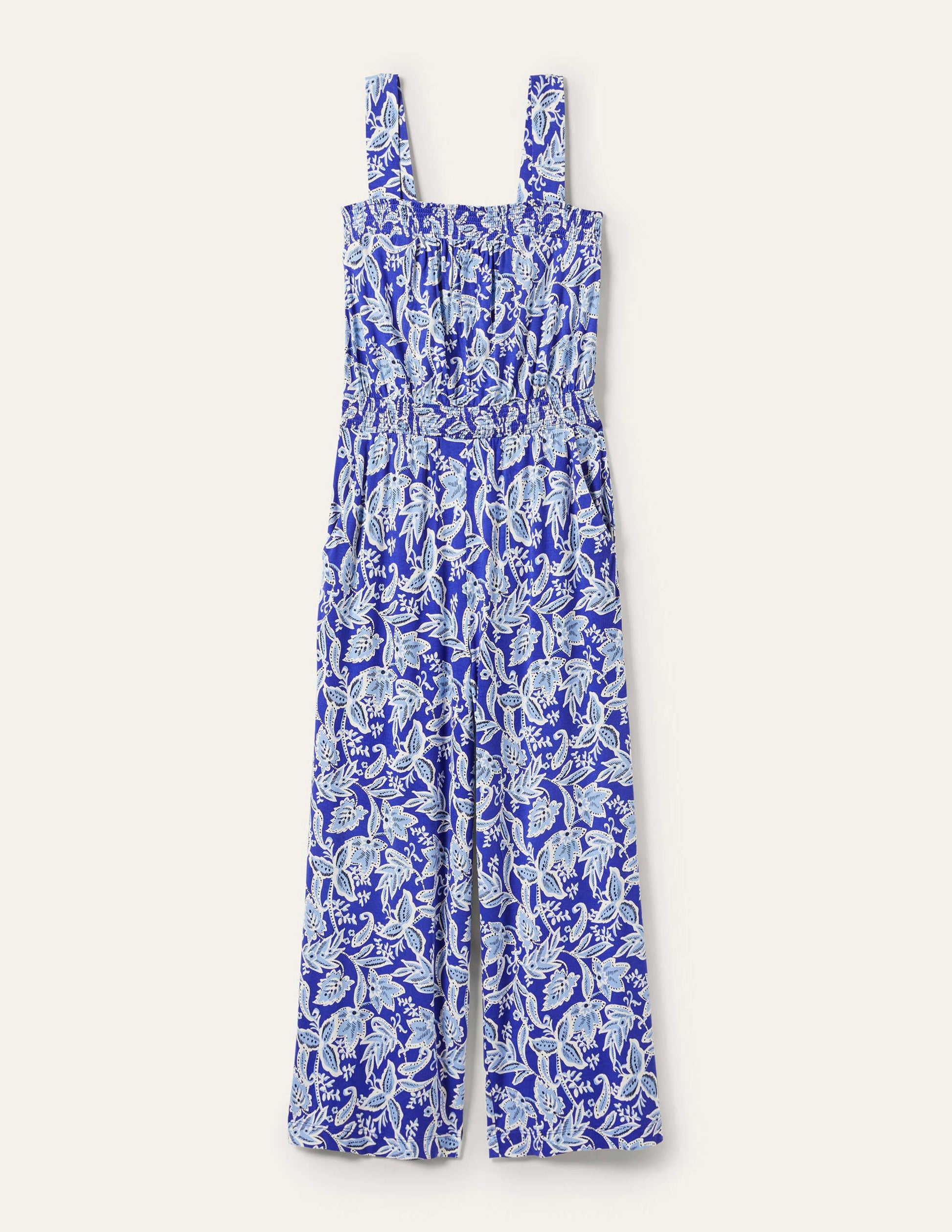 Strappy Jersey Jumpsuit-Atlantic Ocean, Wild Flora-5