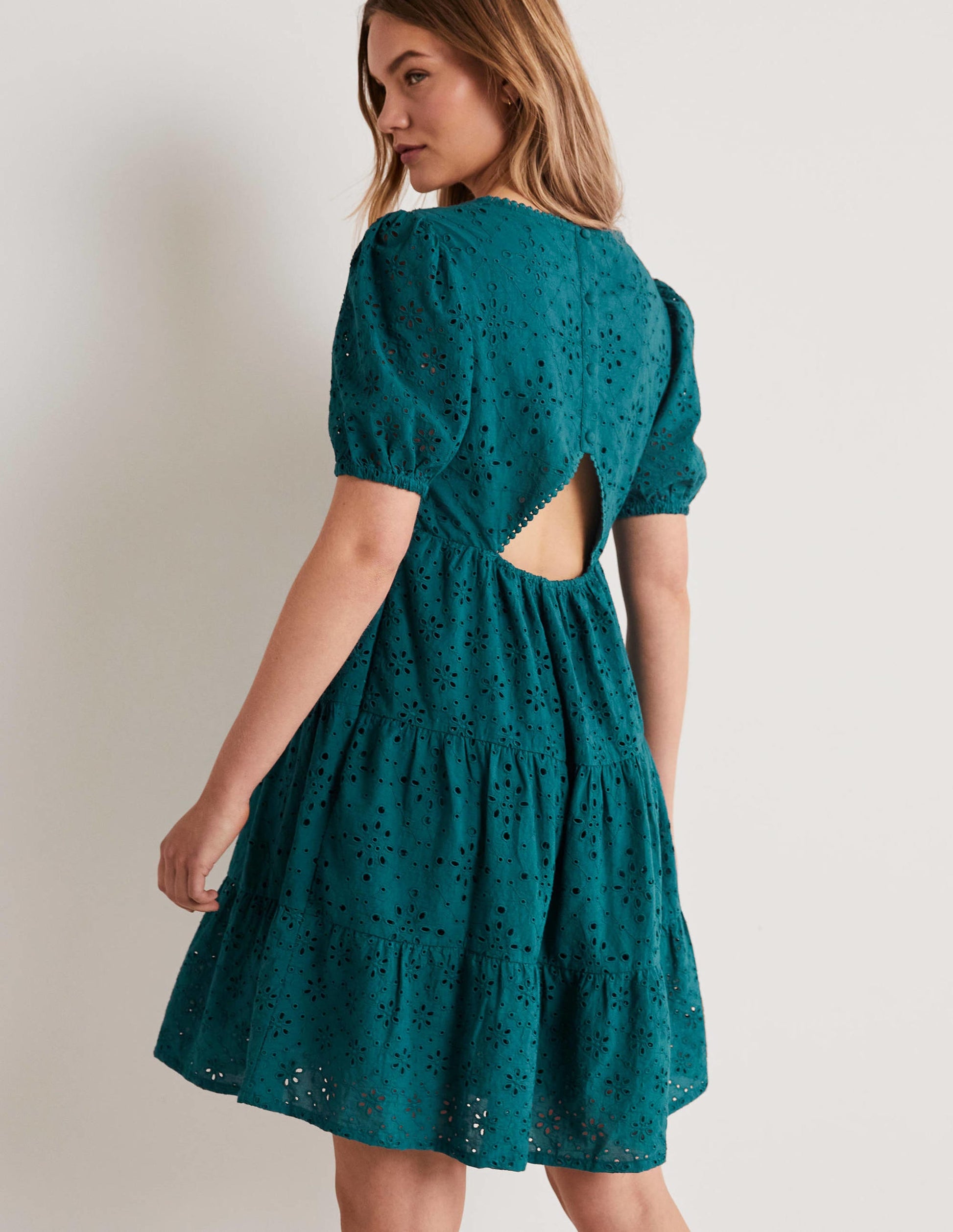 Back Detail Broderie Dress-Chesapeake Bay-5