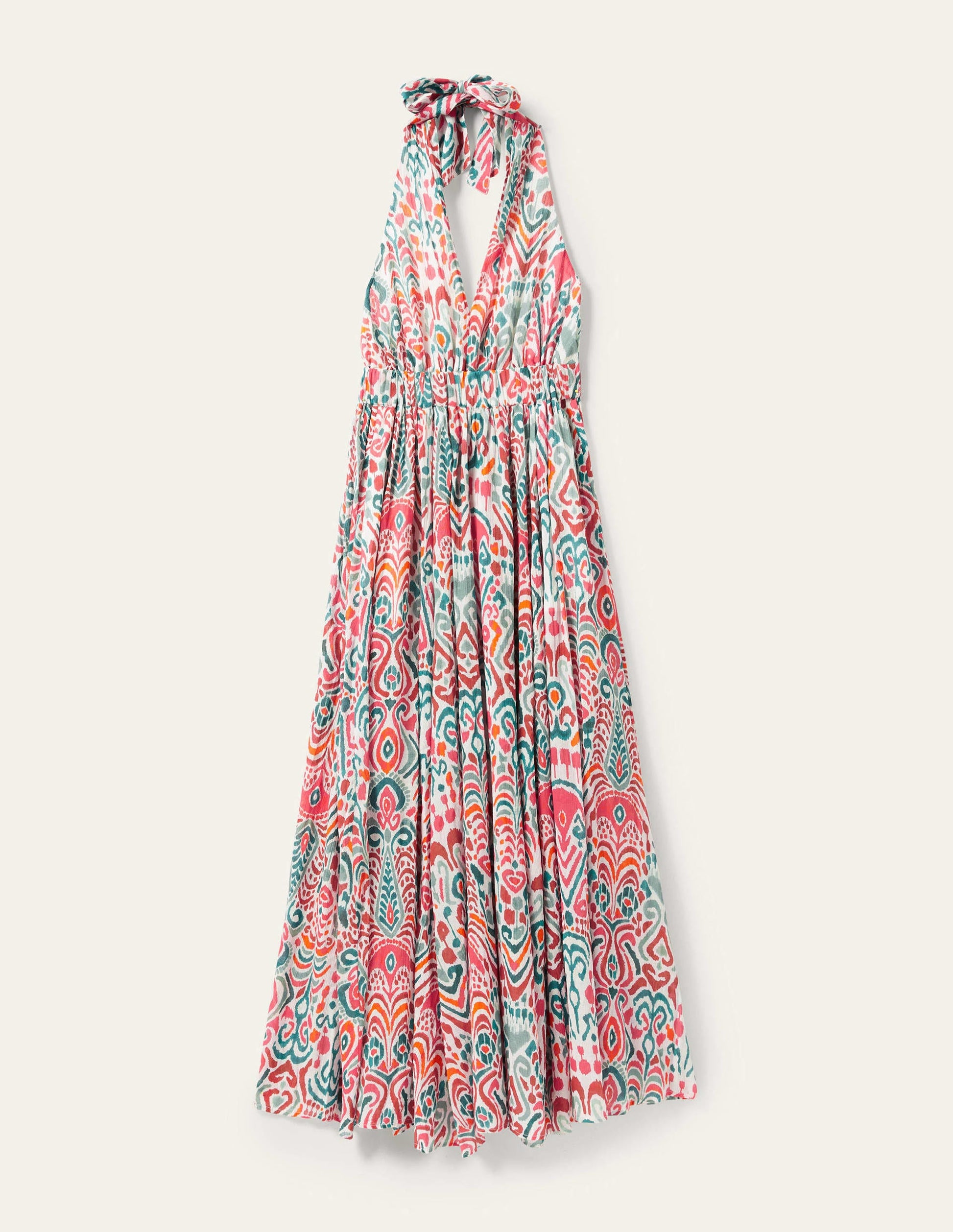 Imogen Halterneck Maxi Dress-Multi, Ikat Charm-7