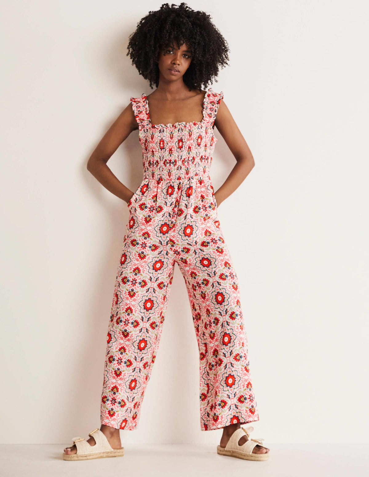 Jasmine Smocked Jumpsuit-Multi, Bloomsbury-4