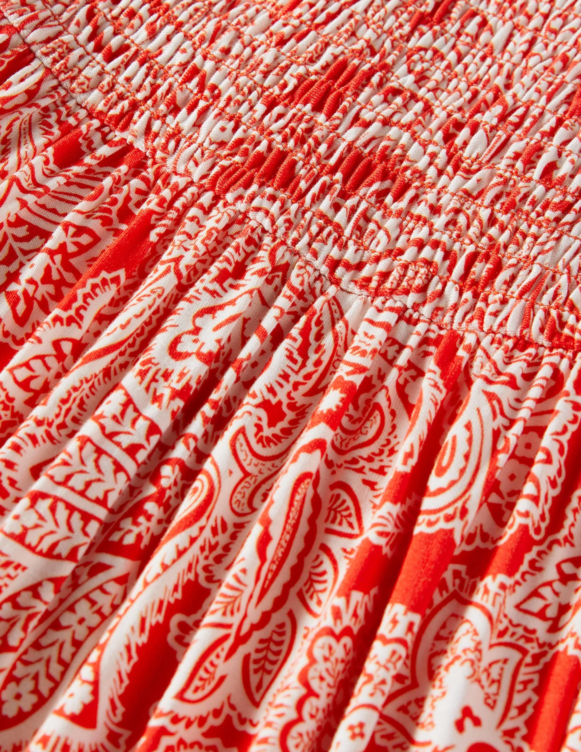 Strapless Jersey Maxi Dress-Firecracker, Paisley Bud - Image 6