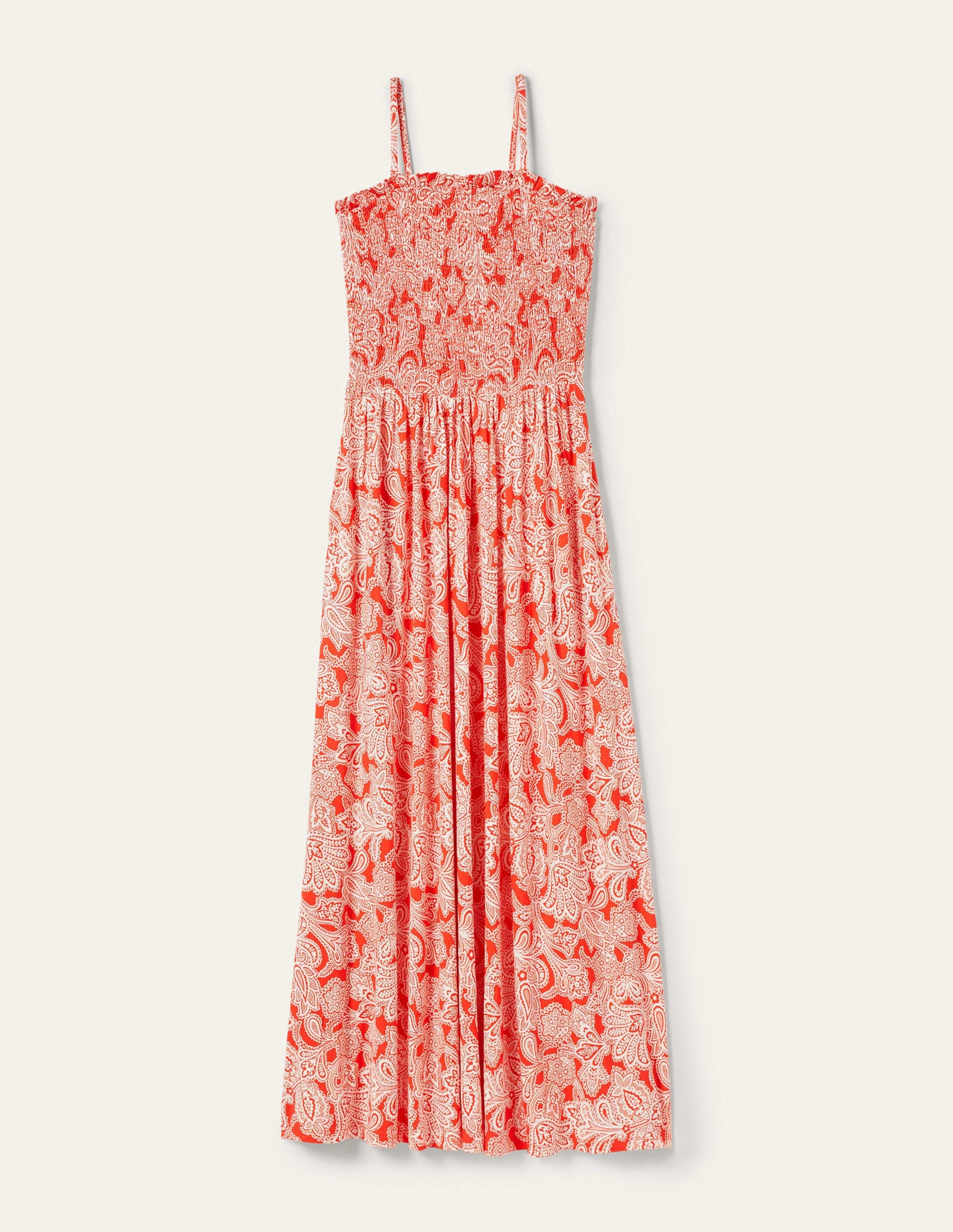 Strapless Jersey Maxi Dress-Firecracker, Paisley Bud-7