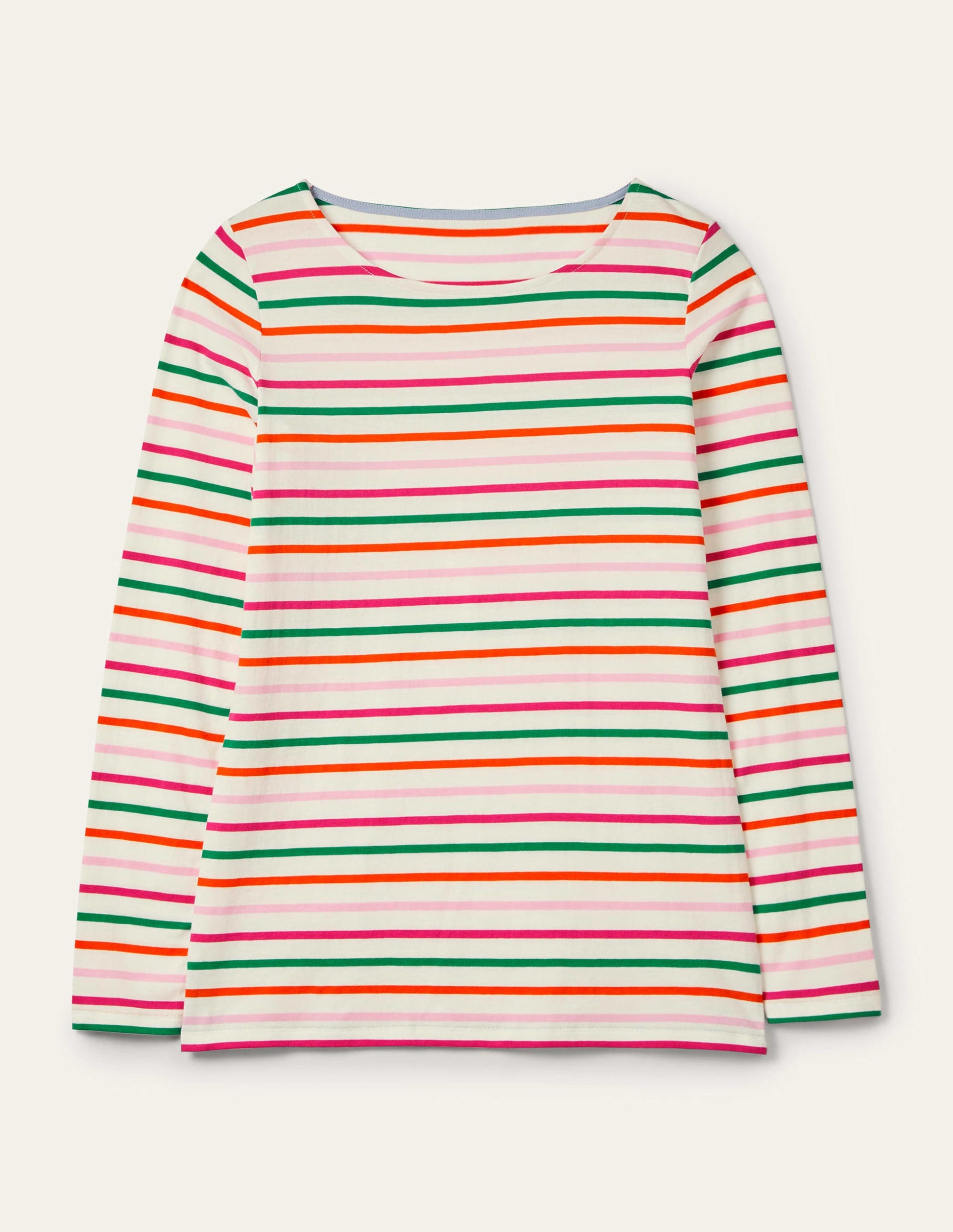 Long Sleeve Breton Top-Bon Bon and Firecracker Stripe-6