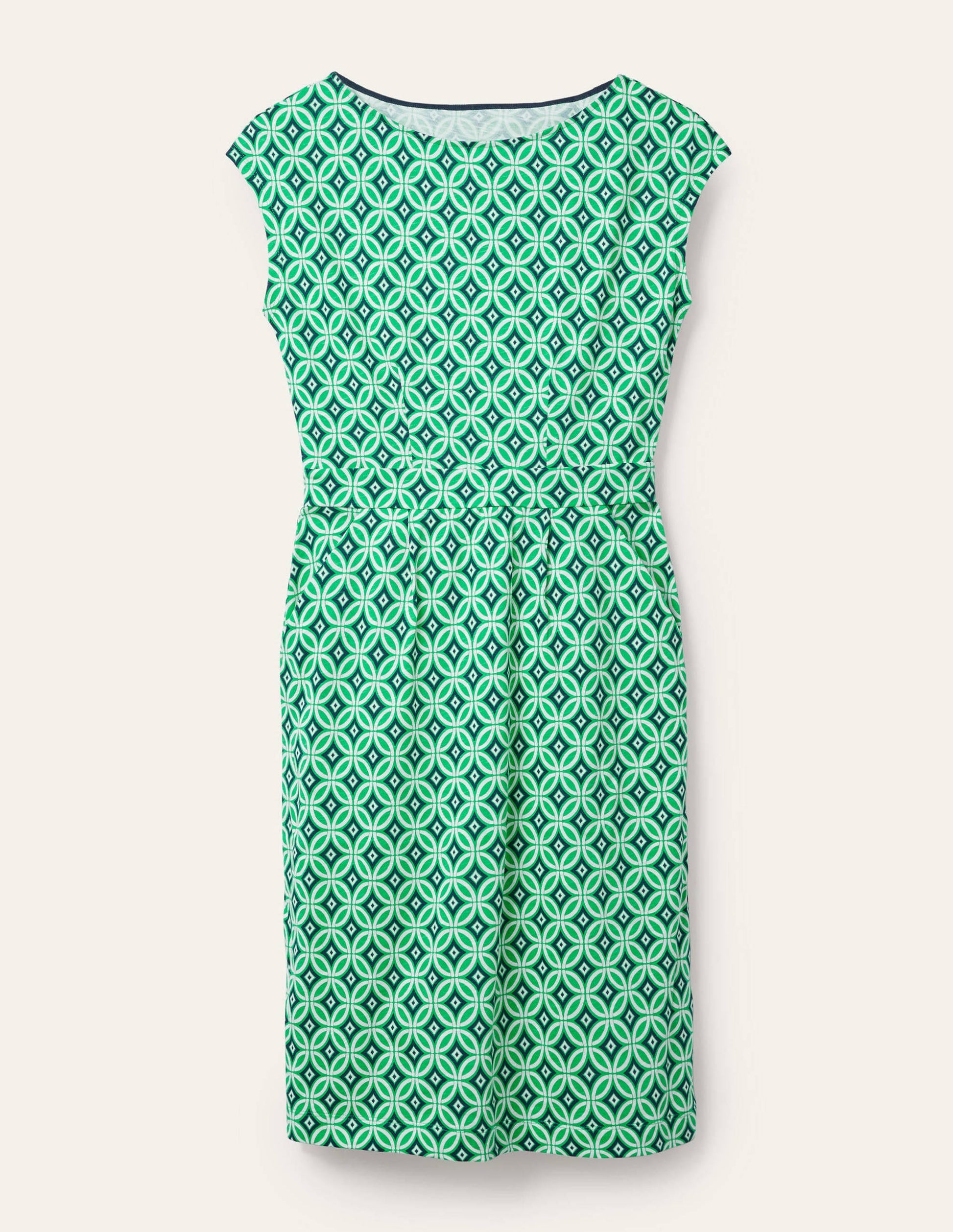 Florrie Jersey Dress-Green Lagoon, Diamond Trance-5