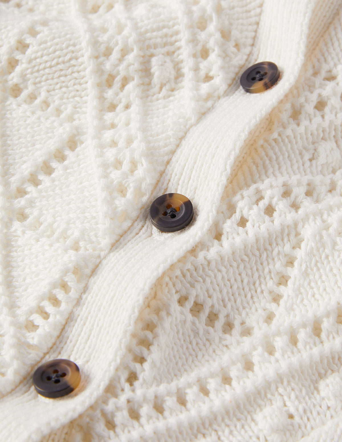 Wide Sleeve Crochet Cardigan-Ivory - Image 6