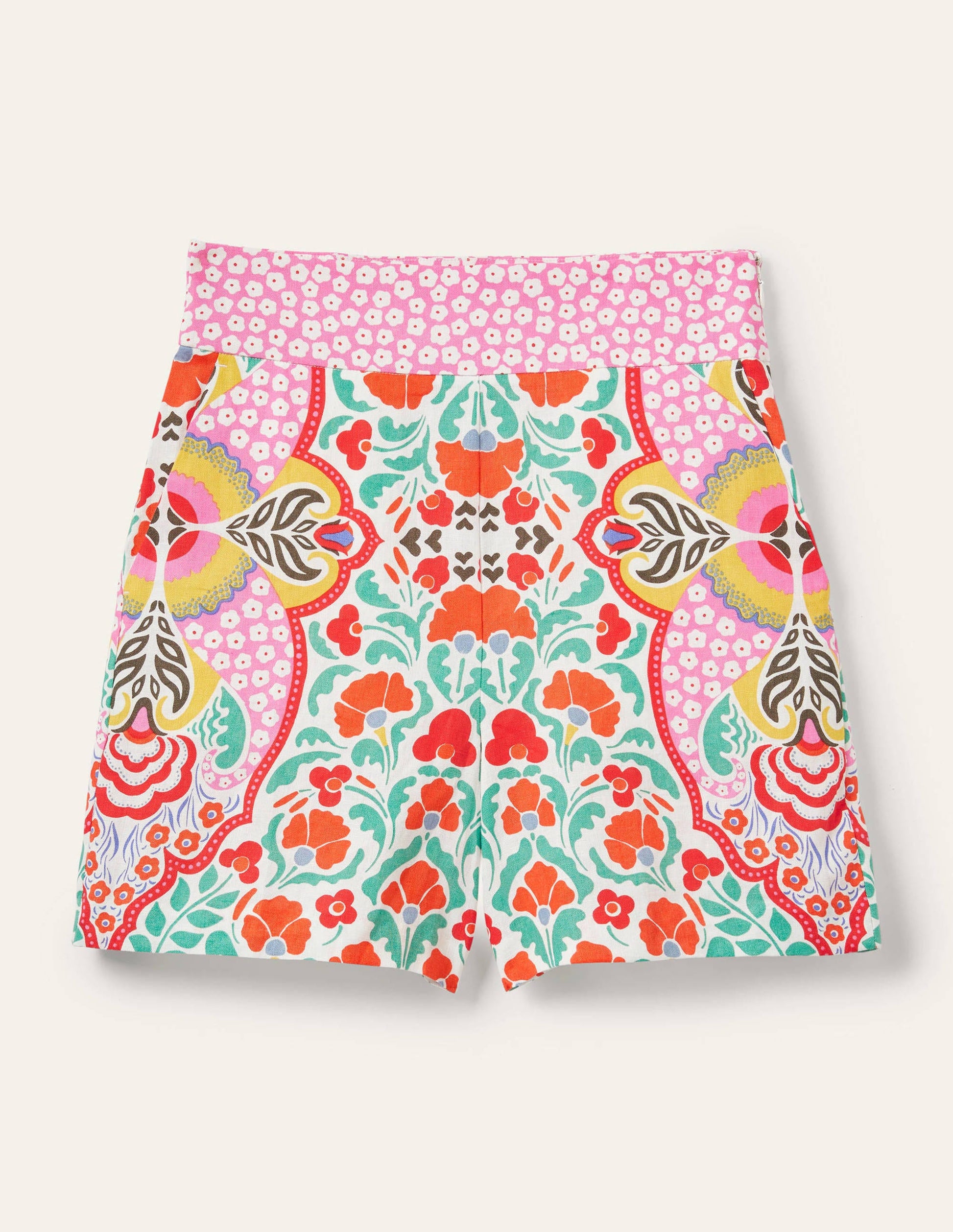 Georgina Linen Shorts-Multi, Passion Bloom-6