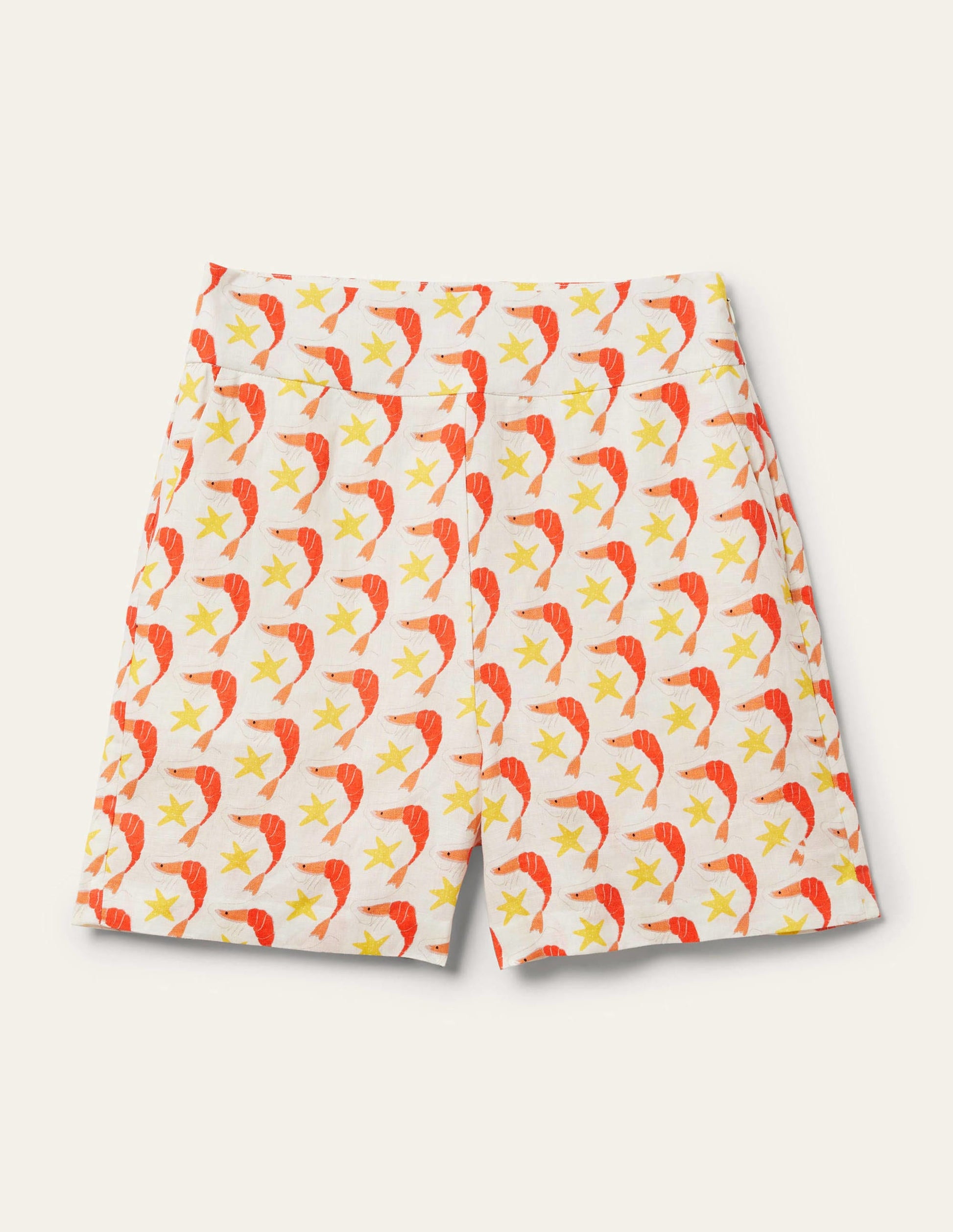 Georgina Linen Shorts-Firecracker, Shrimpy-5