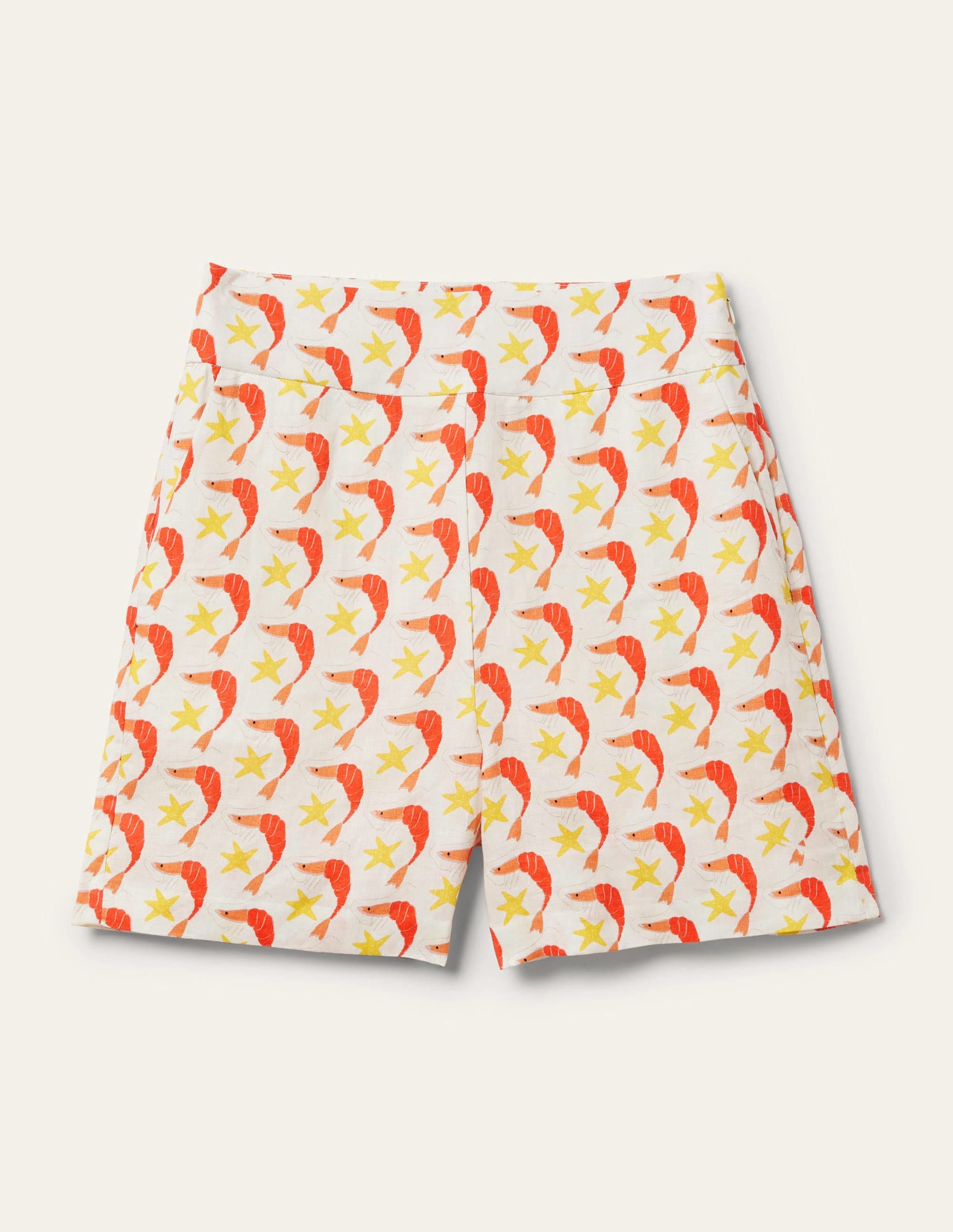 Georgina Linen Shorts-Firecracker, Shrimpy - Image 5
