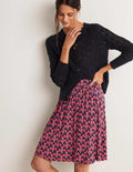 Pull On Jersey Mini Skirt-French Navy, Poppy Geo