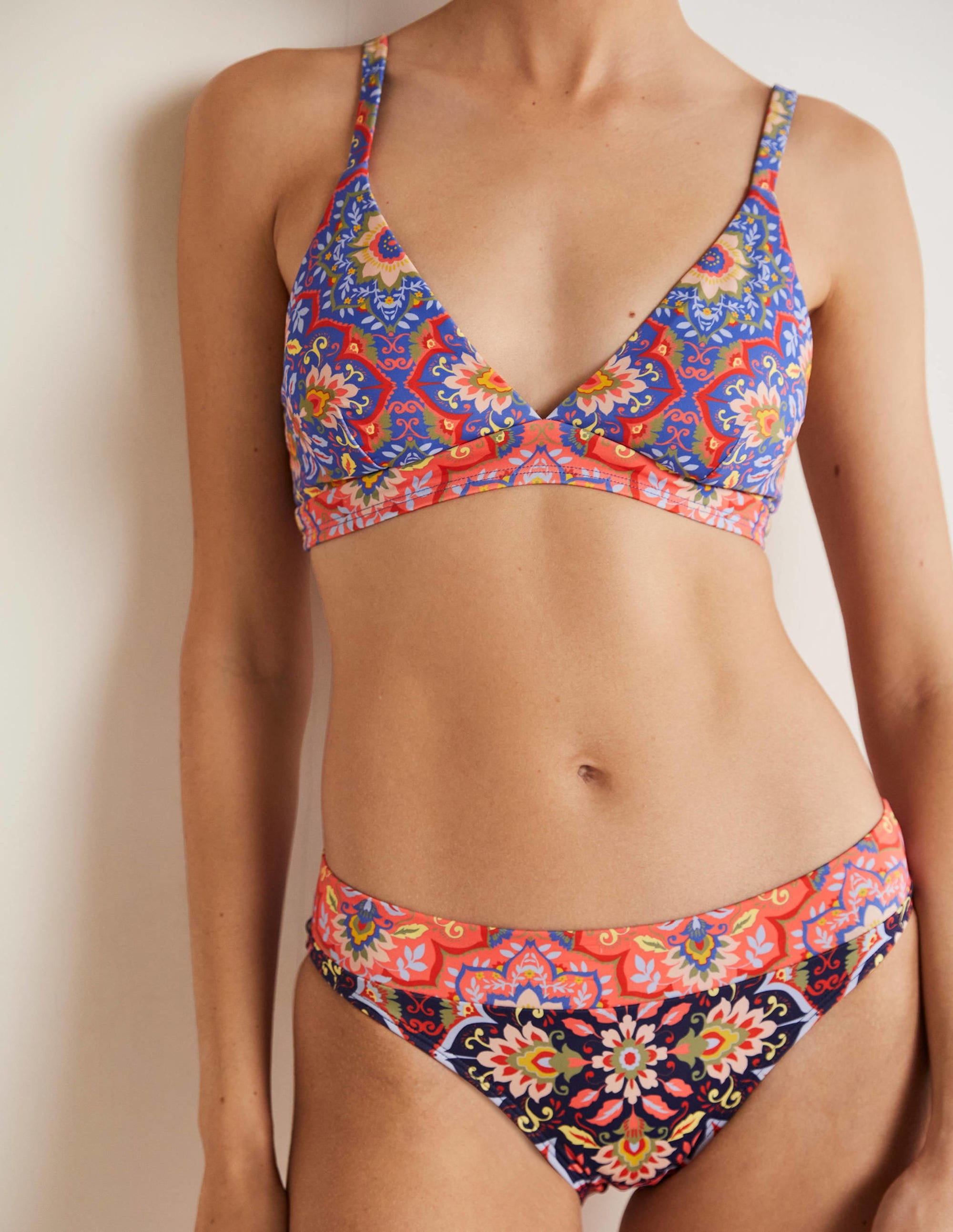 Arezzo V-neck Bikini Top-French Navy, Bloomsbury - Image 4