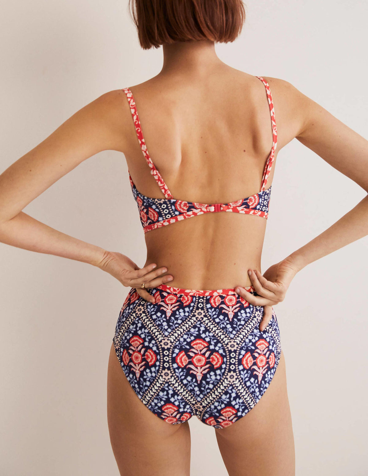 Alba Cut-out Detail Swimsuit-French Navy, Poppy Garden - Image 3