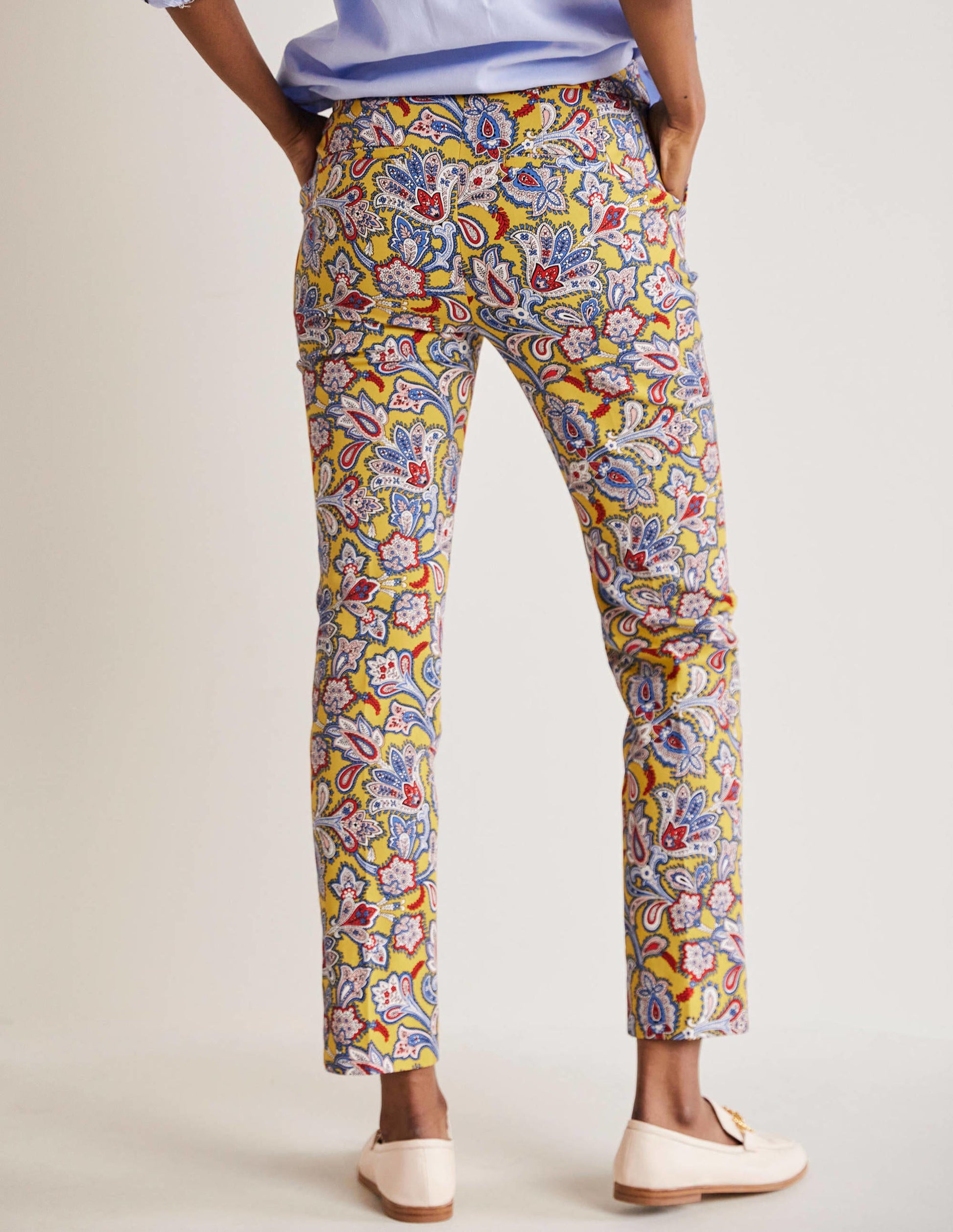 Richmond 7/8 Trouser-Olive Oil, Paisley Bud-3