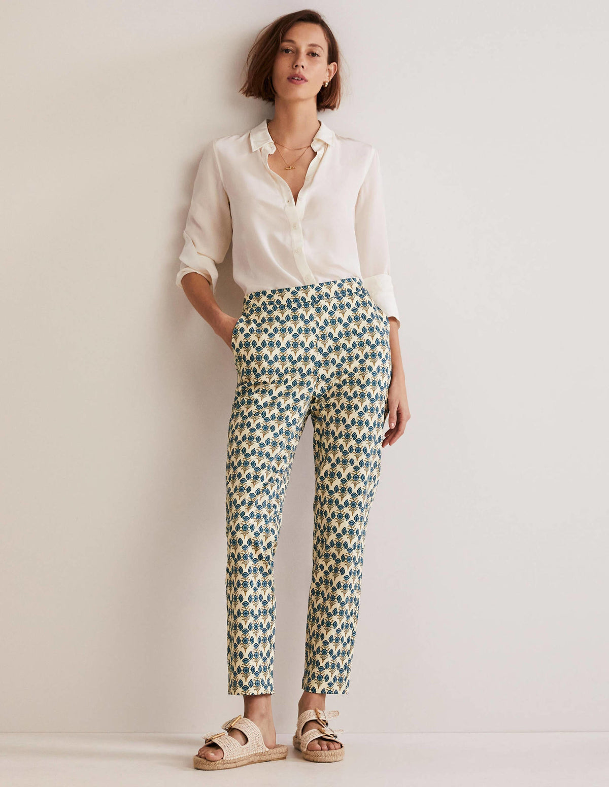 Pull On Trousers-Chesapeake Bay, Poppy Geo - Image 1