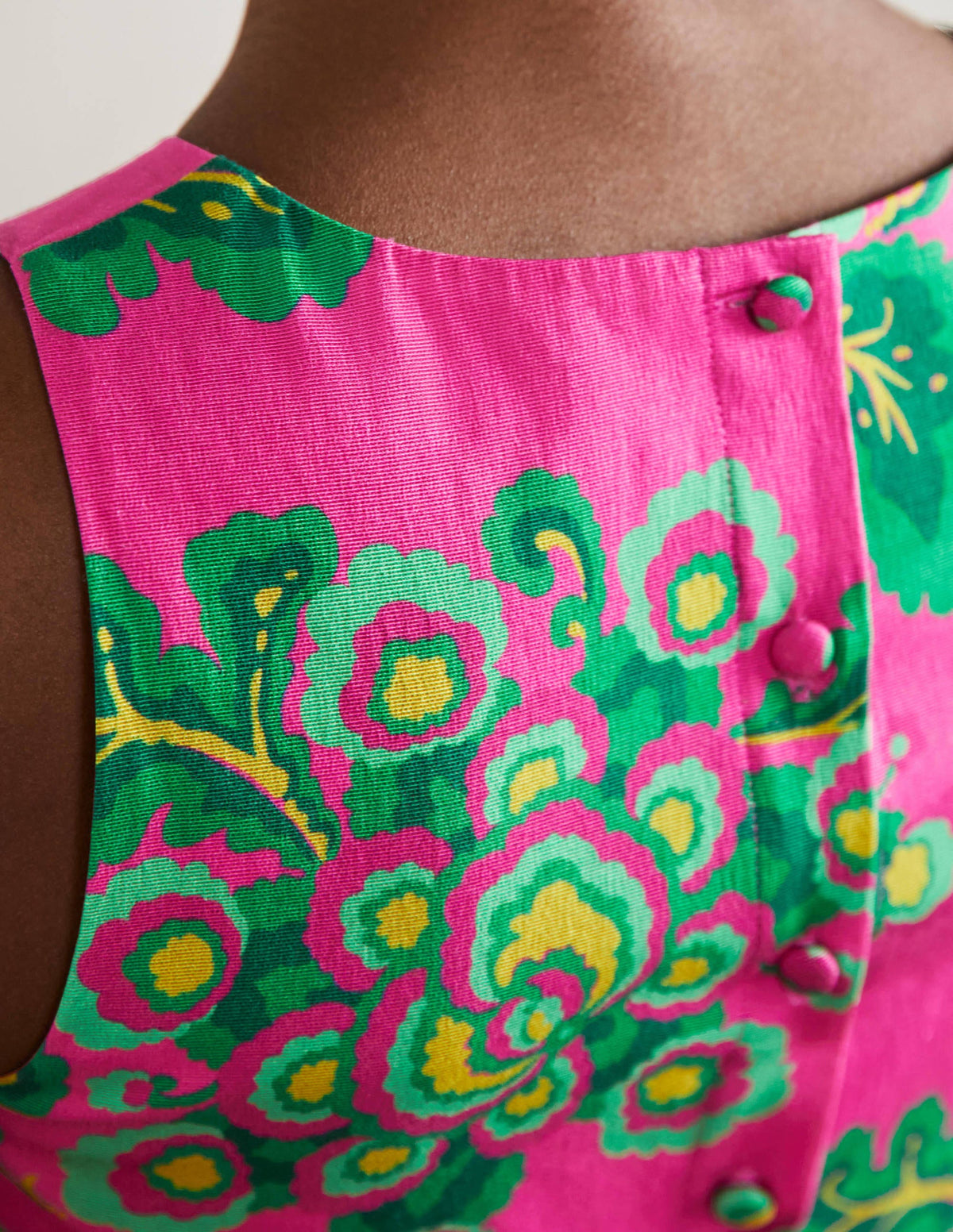 Scarlett Cropped Top-Party Pink, Wild Blooms-2
