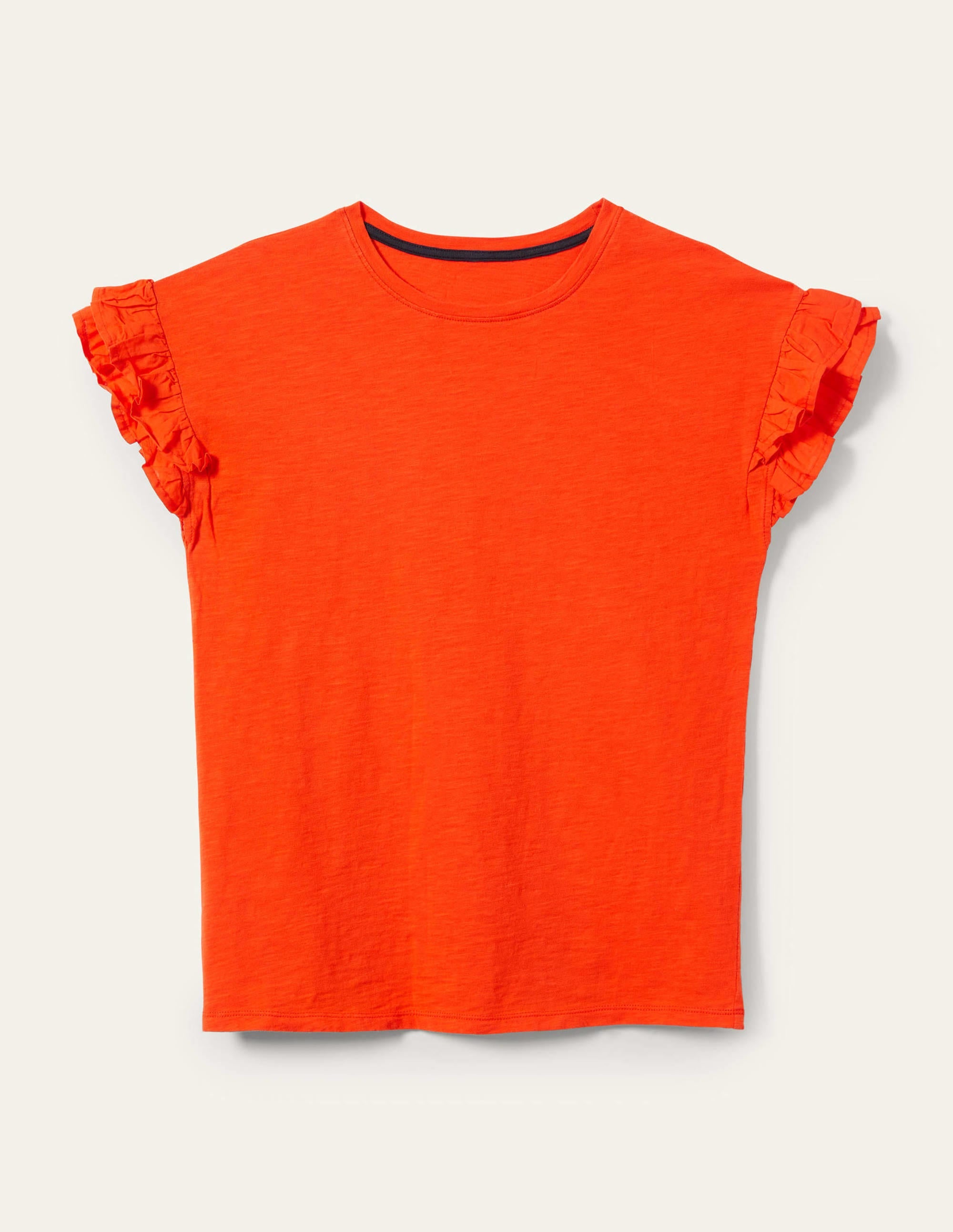 Woven Frill Sleeve T-shirt-Firecracker - Image 5