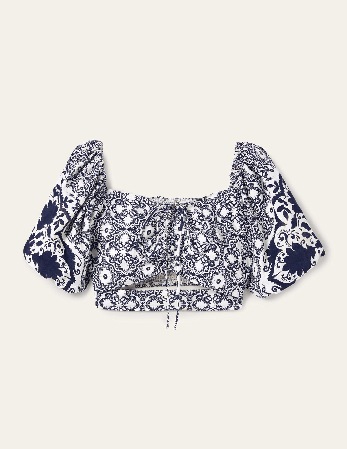 Halterneck Cut Out Crop Top-Navy, Bloomsbury-9