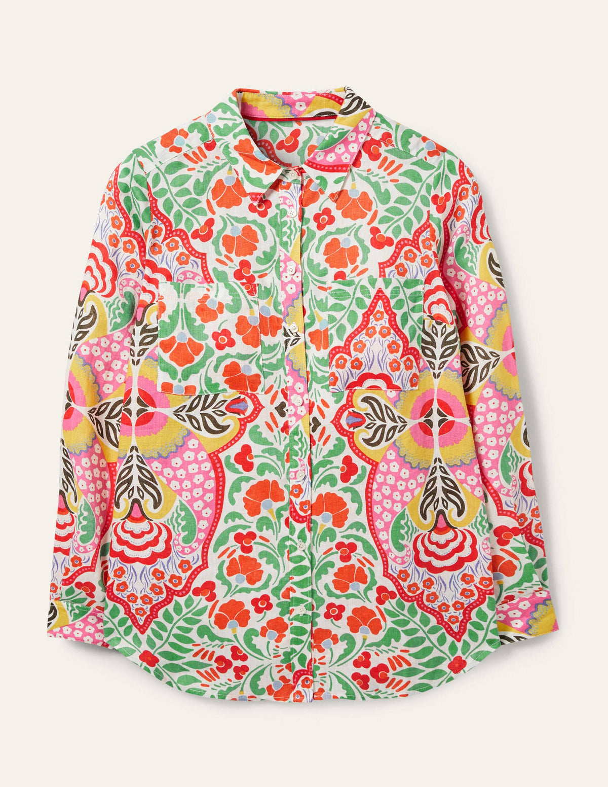 Linen Shirt-Multi, Passion Bloom-5
