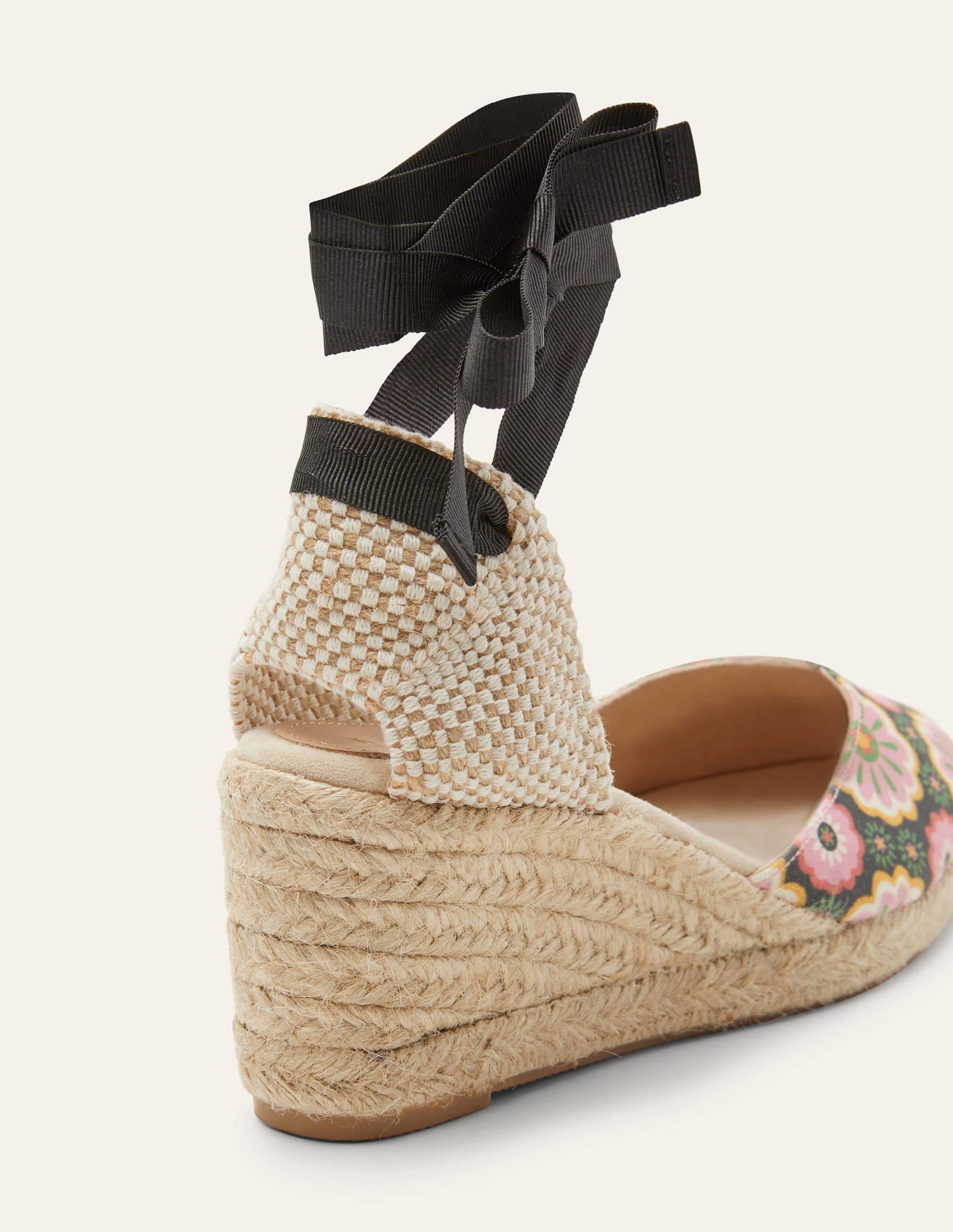 Cassie Espadrille Wedge-Black, Opulent Daisy - Image 3