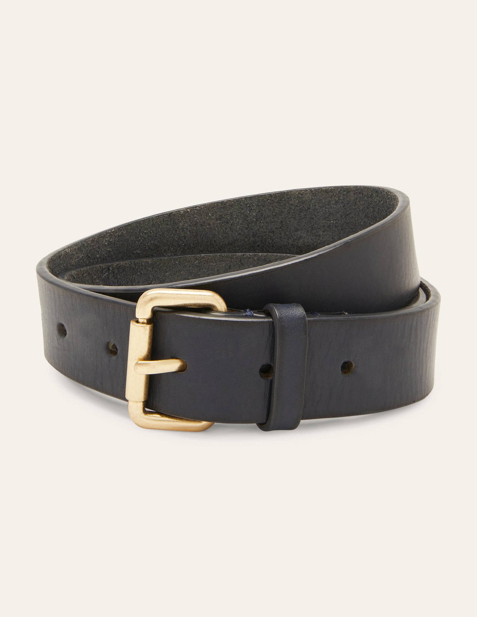 Classic Buckle Belt-Navy-1