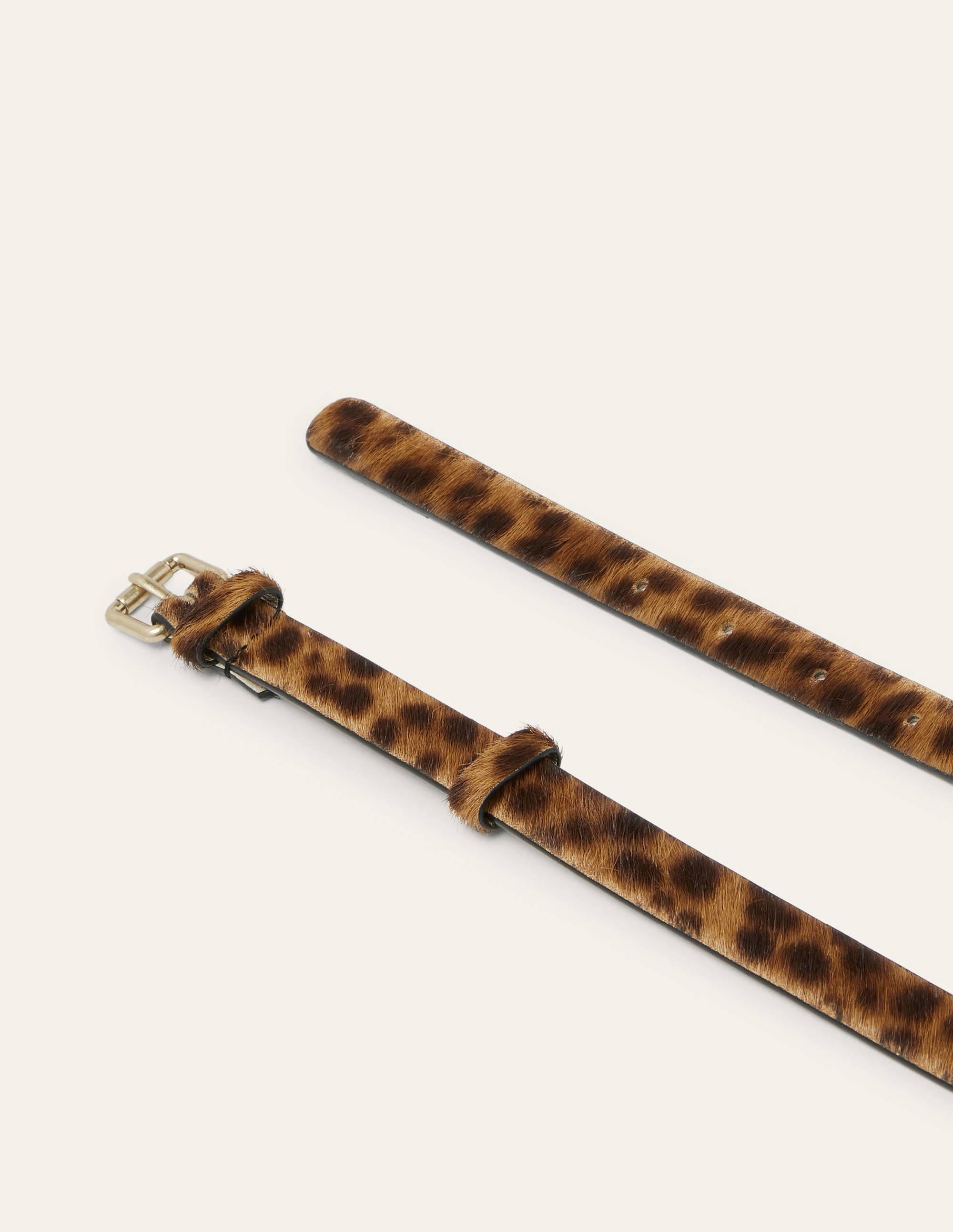 Skinny Buckle Belt-Tan Leopard - Image 2