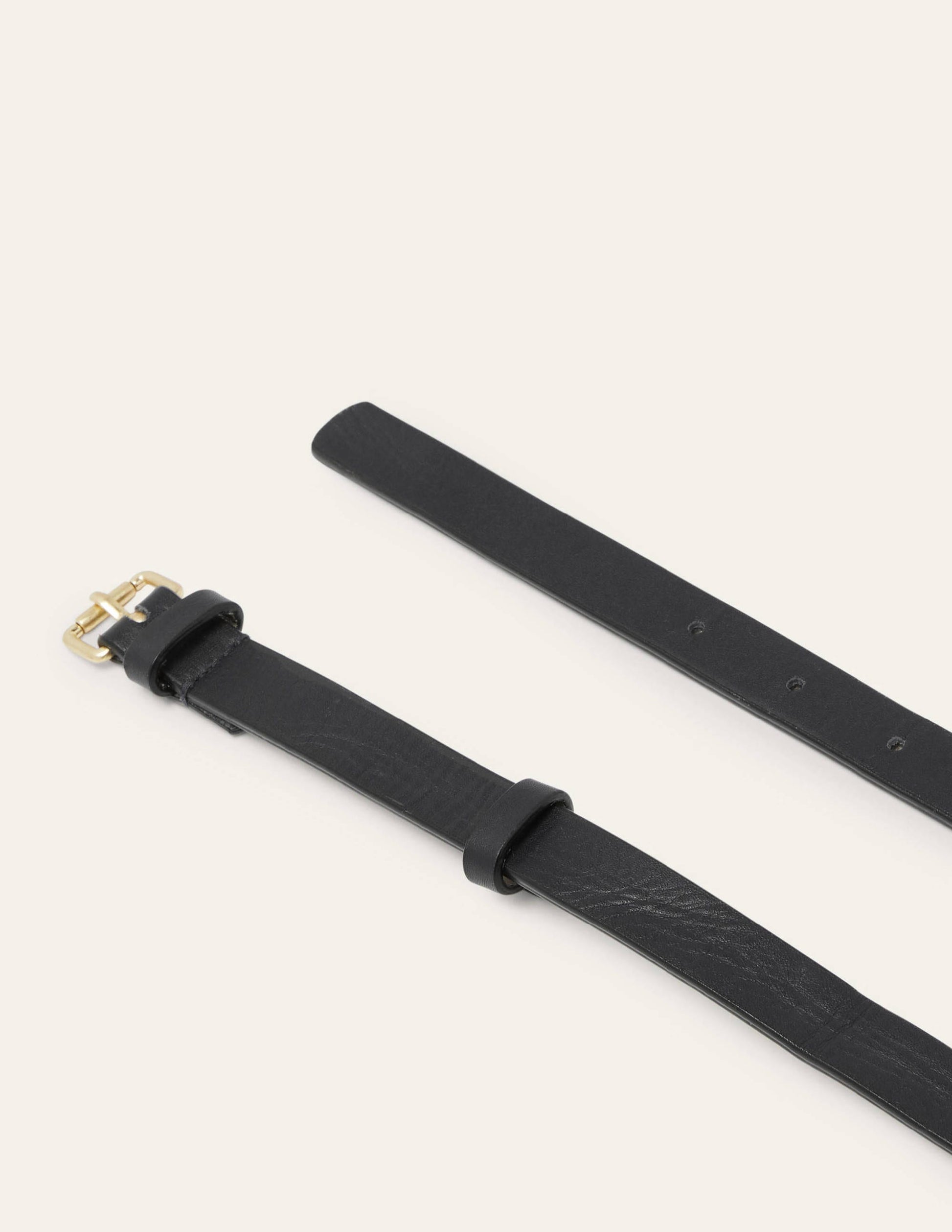 Skinny Buckle Belt-Navy-2
