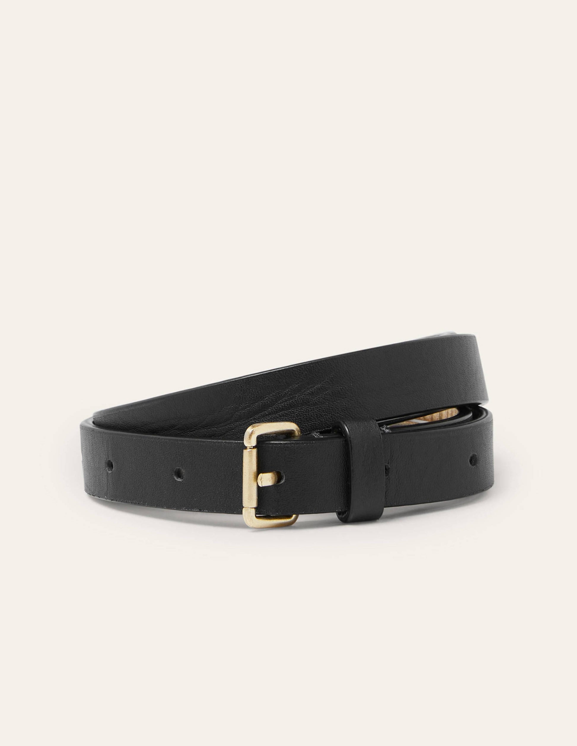 Skinny Buckle Belt-Navy-1
