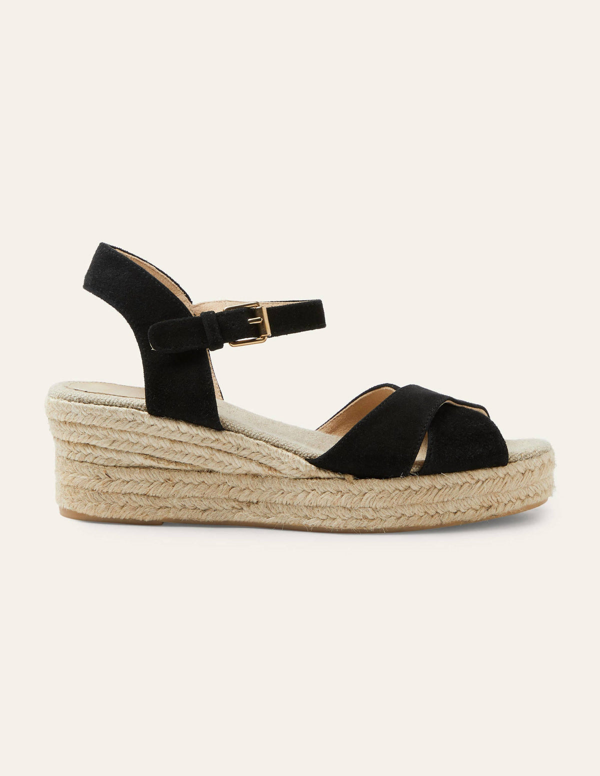 Jasmine Espadrille Wedges-Black - Image 2