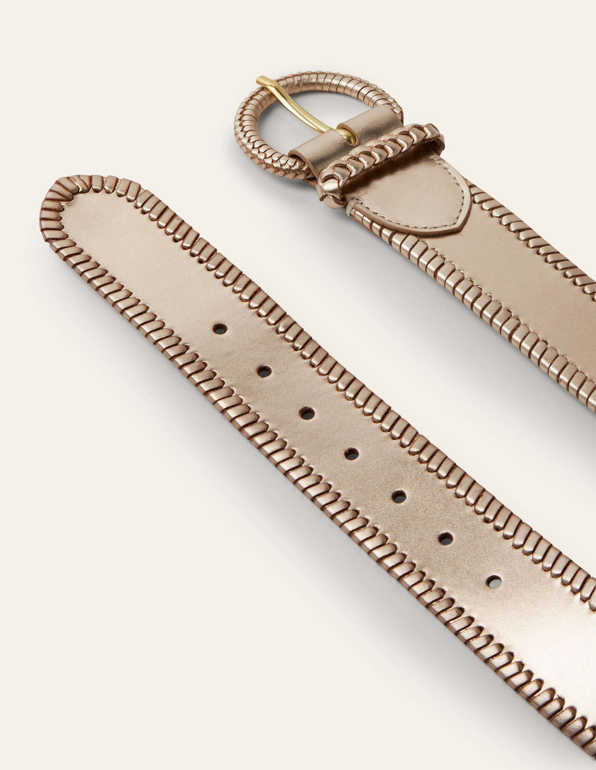 Woven Waist Belt-Gold Metallic - Image 2