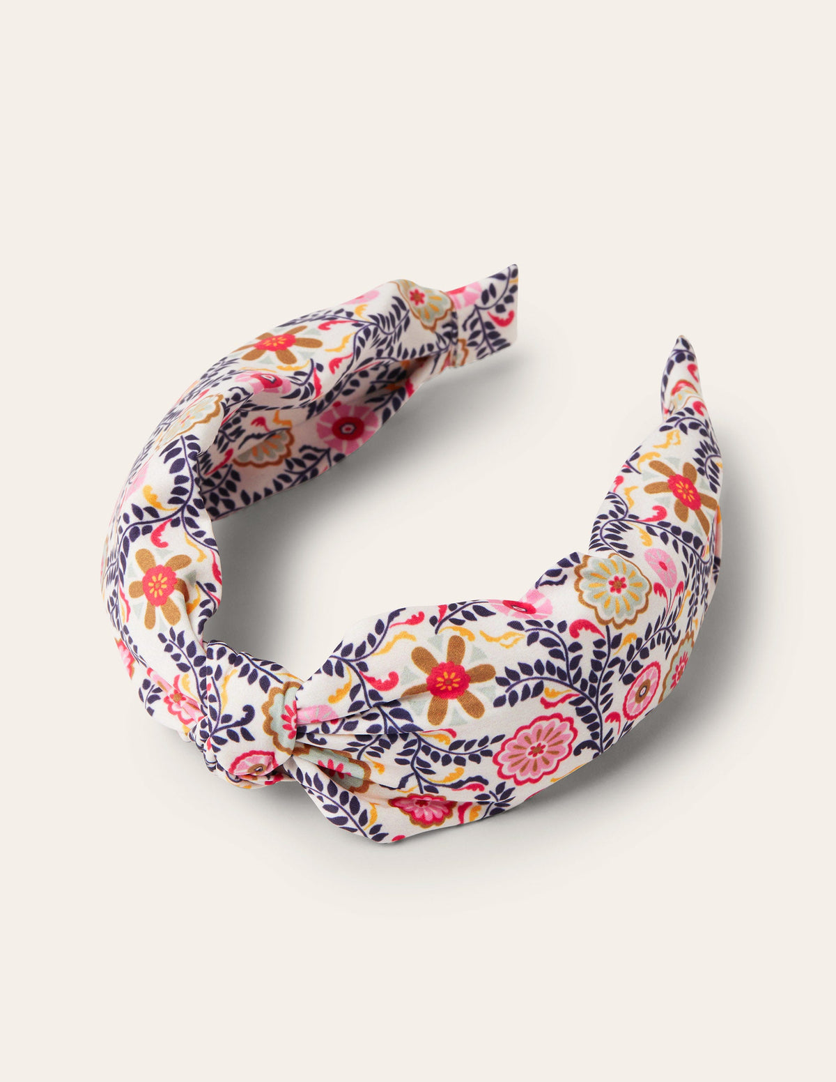Knotted Headband-Ivory, Opulent Garden-2
