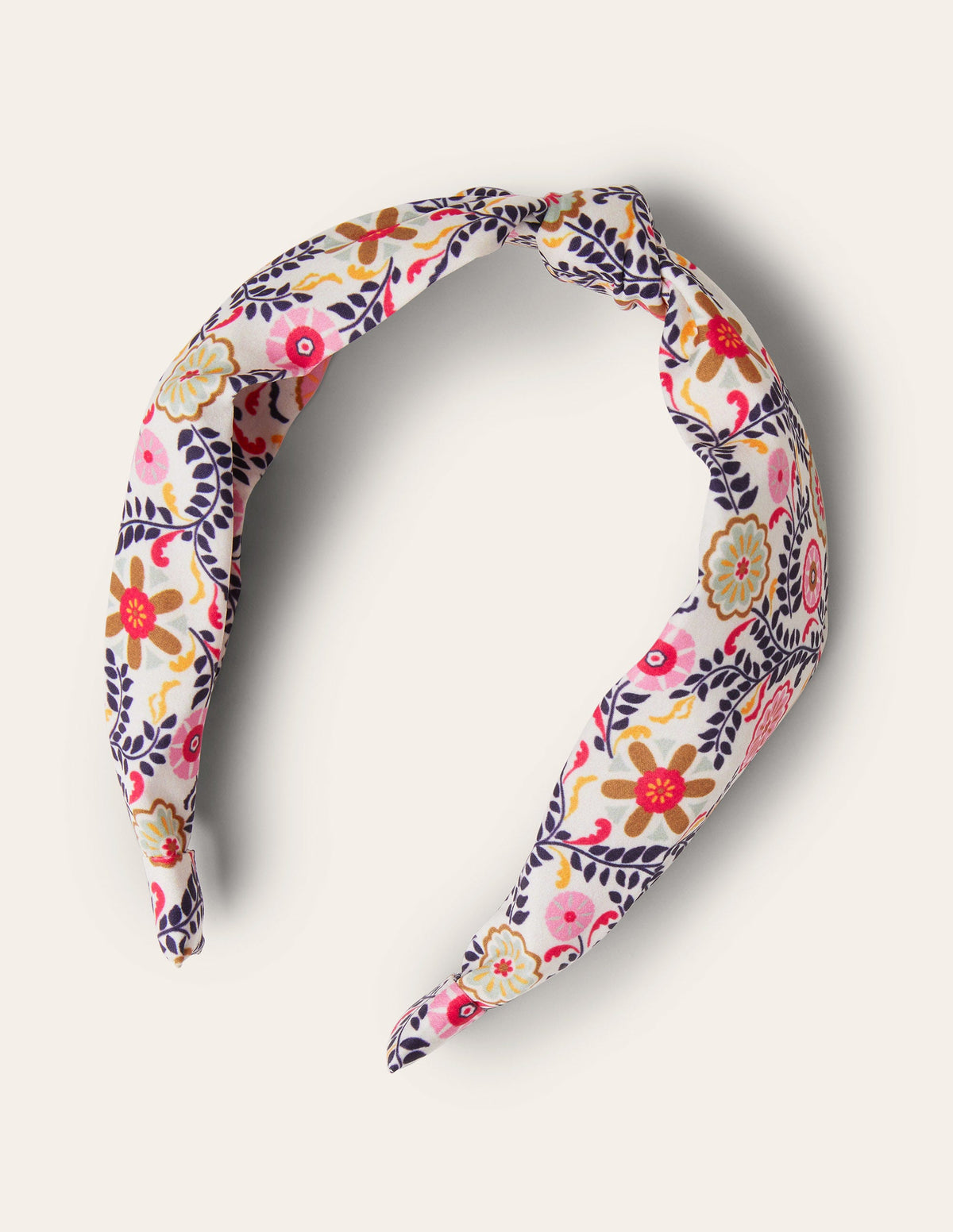 Knotted Headband-Ivory, Opulent Garden - Image 3
