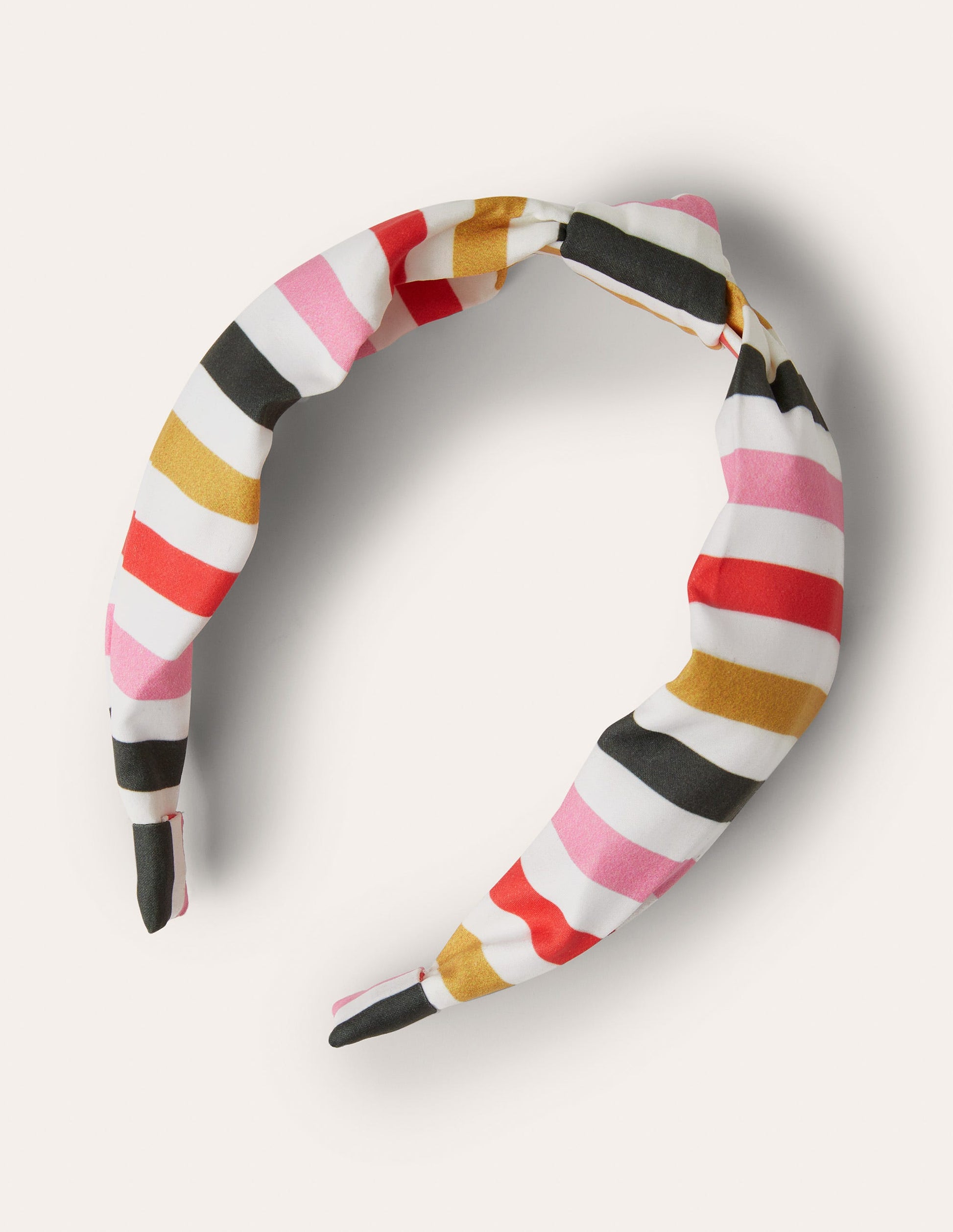 Knotted Headband-Formica Pink/Hot Coral Stripe-3