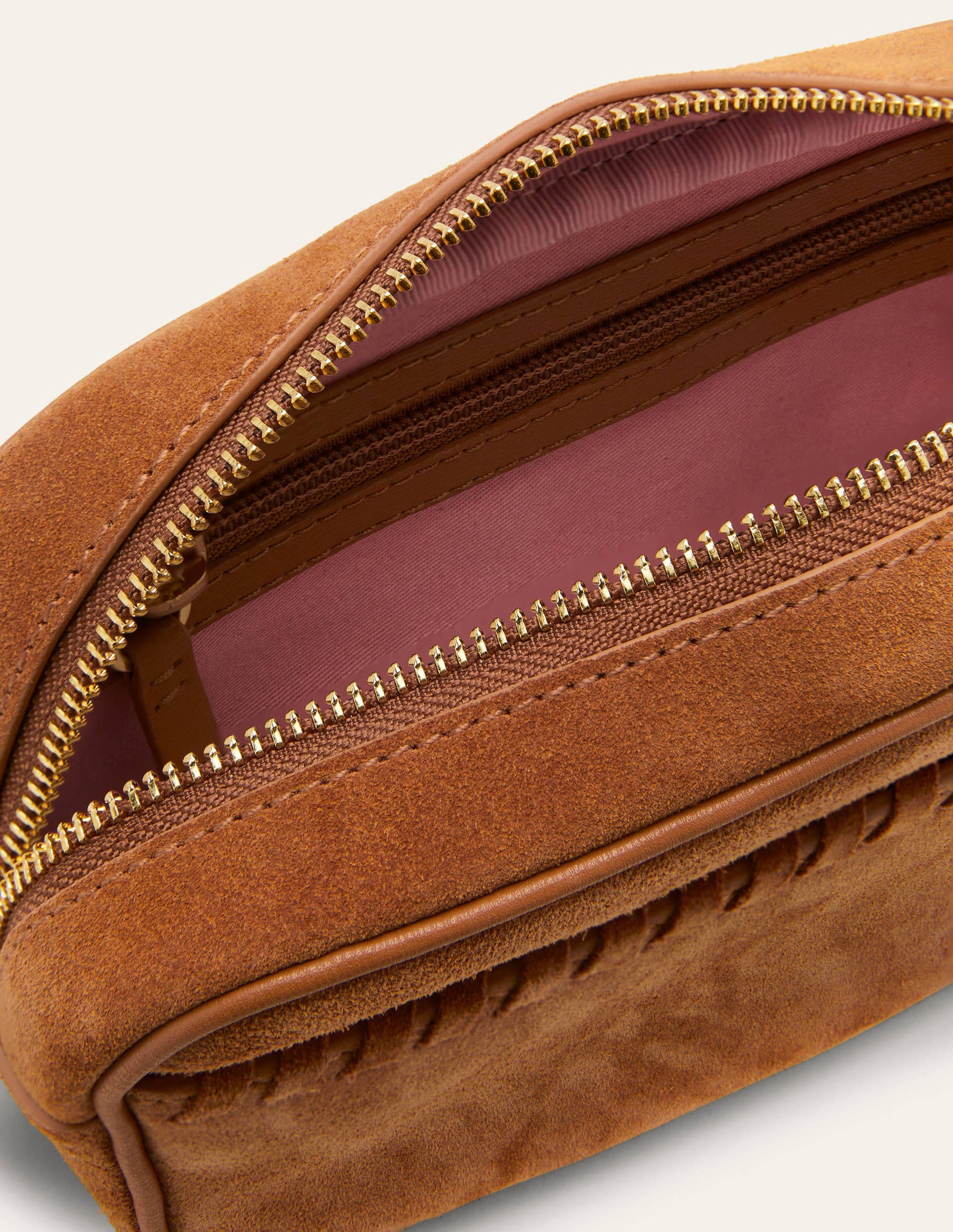 Stitch Detail Crossbody Bag-Tan-2