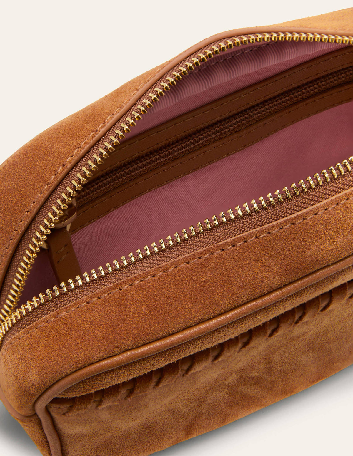 Stitch Detail Crossbody Bag-Tan - Image 2