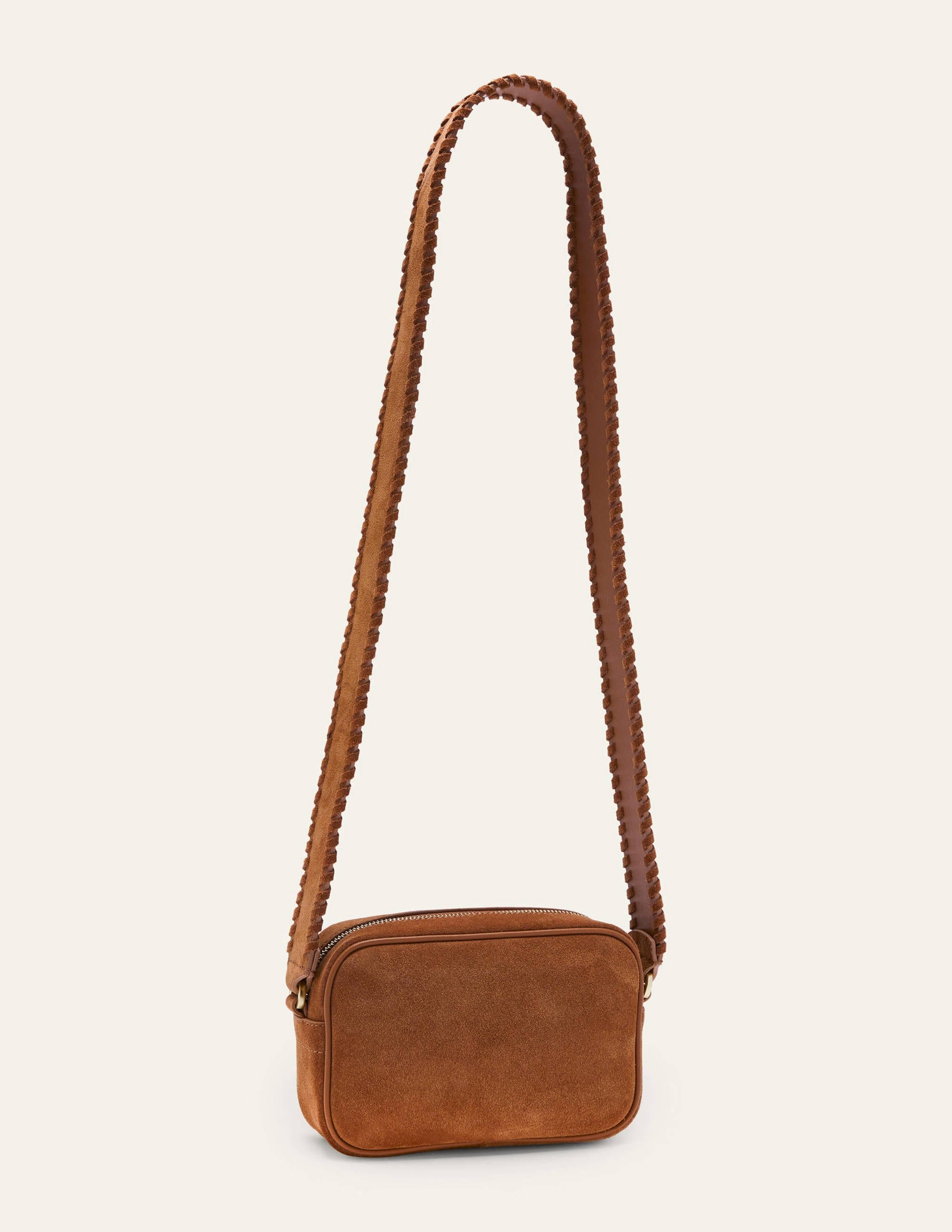 Stitch Detail Crossbody Bag-Tan - Image 3